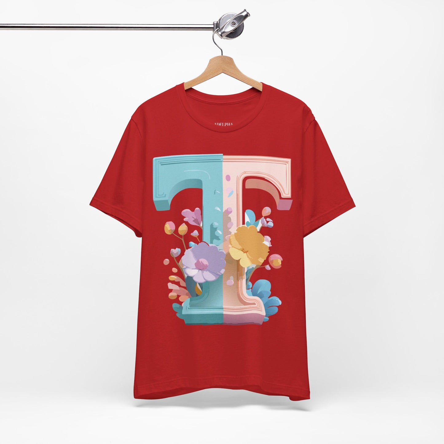 Natural Cotton Tee Shirt - Letters Collection - T Printify