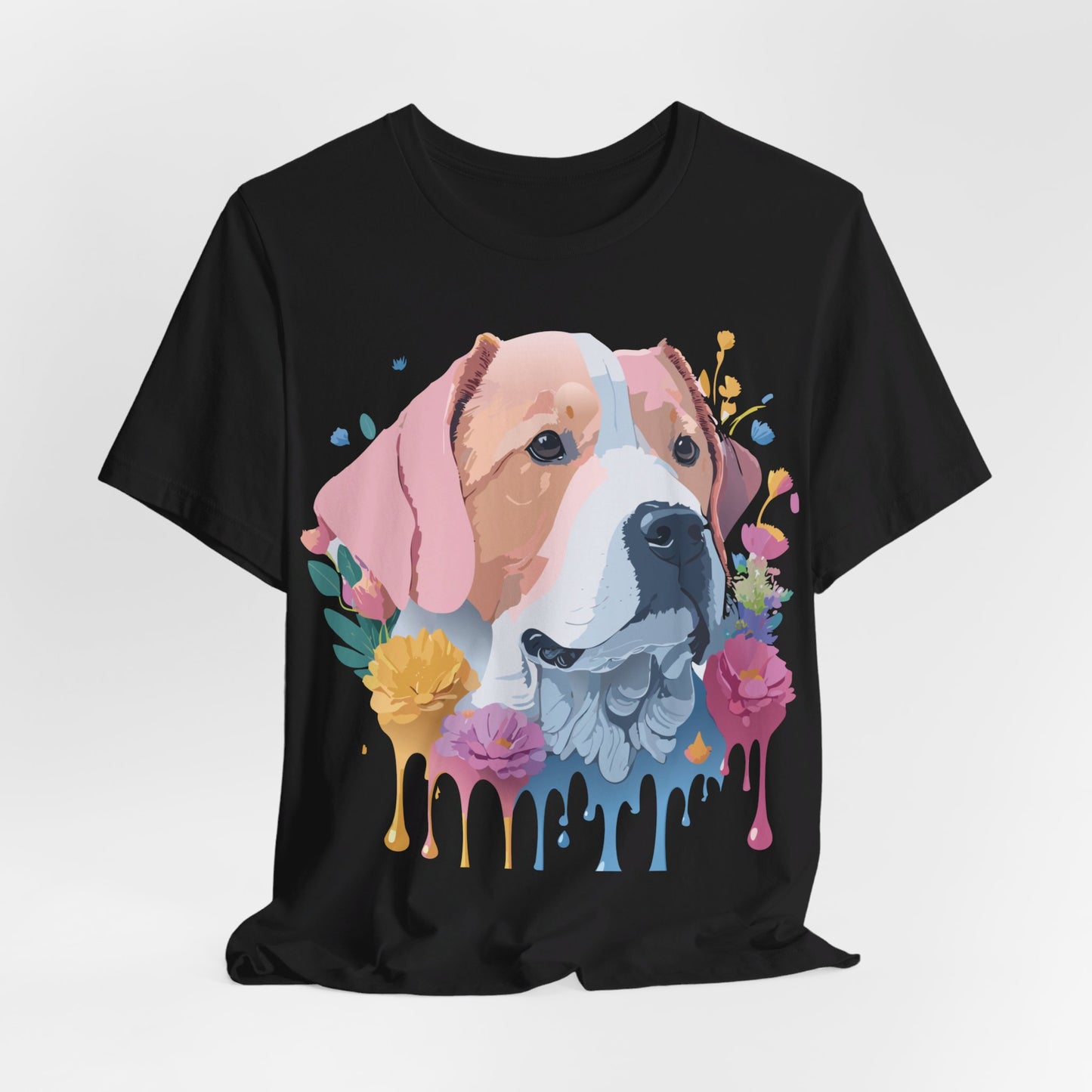Natural Cotton Tee Shirt with Dog Printify
