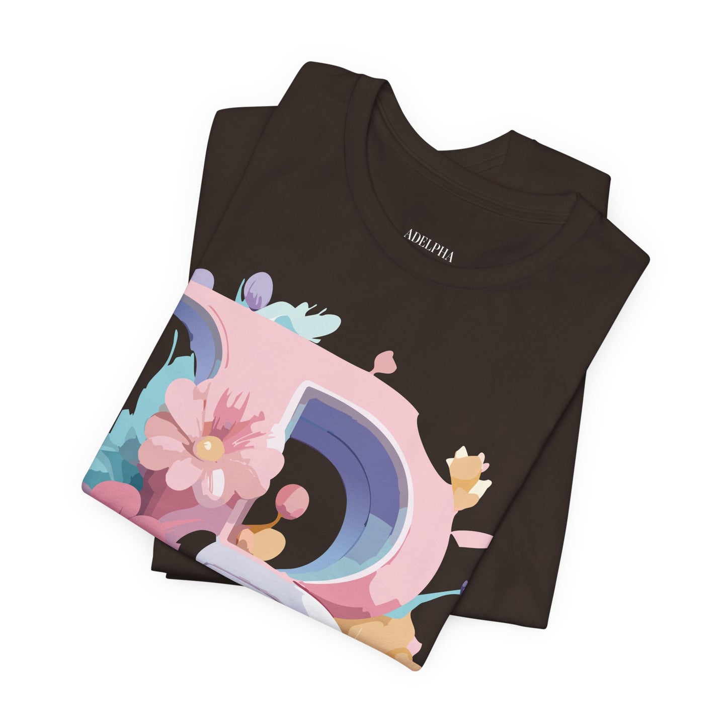 Natural Cotton Tee Shirt - Letters Collection - B Printify