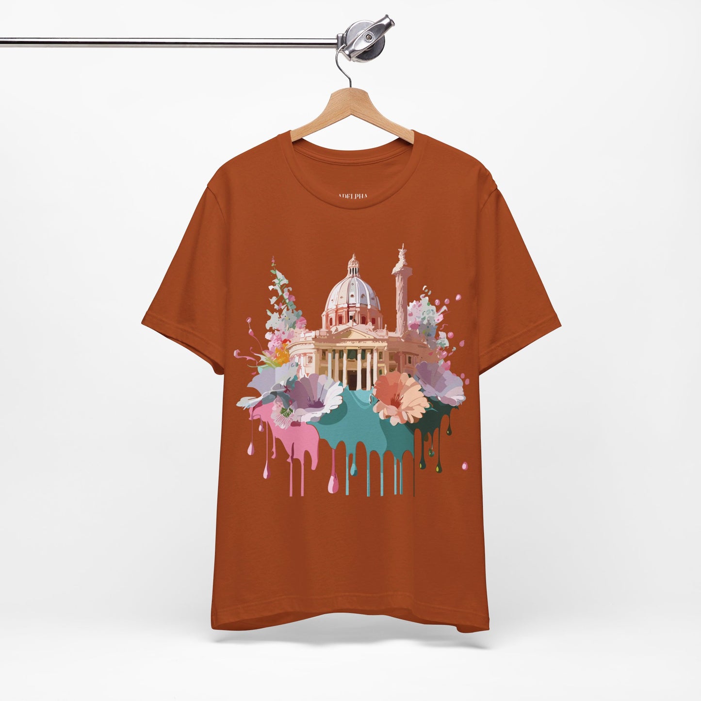 Natural Cotton Tee Shirt - Beautiful Places Collection - Rome Printify