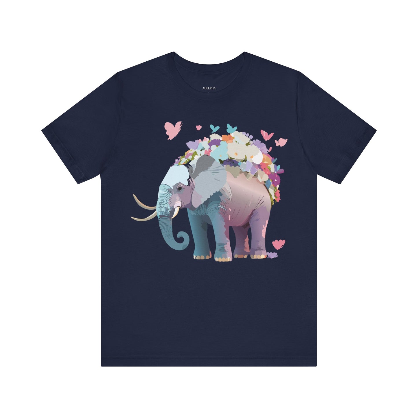 Natural Cotton Tee Shirt with Elephant Printify