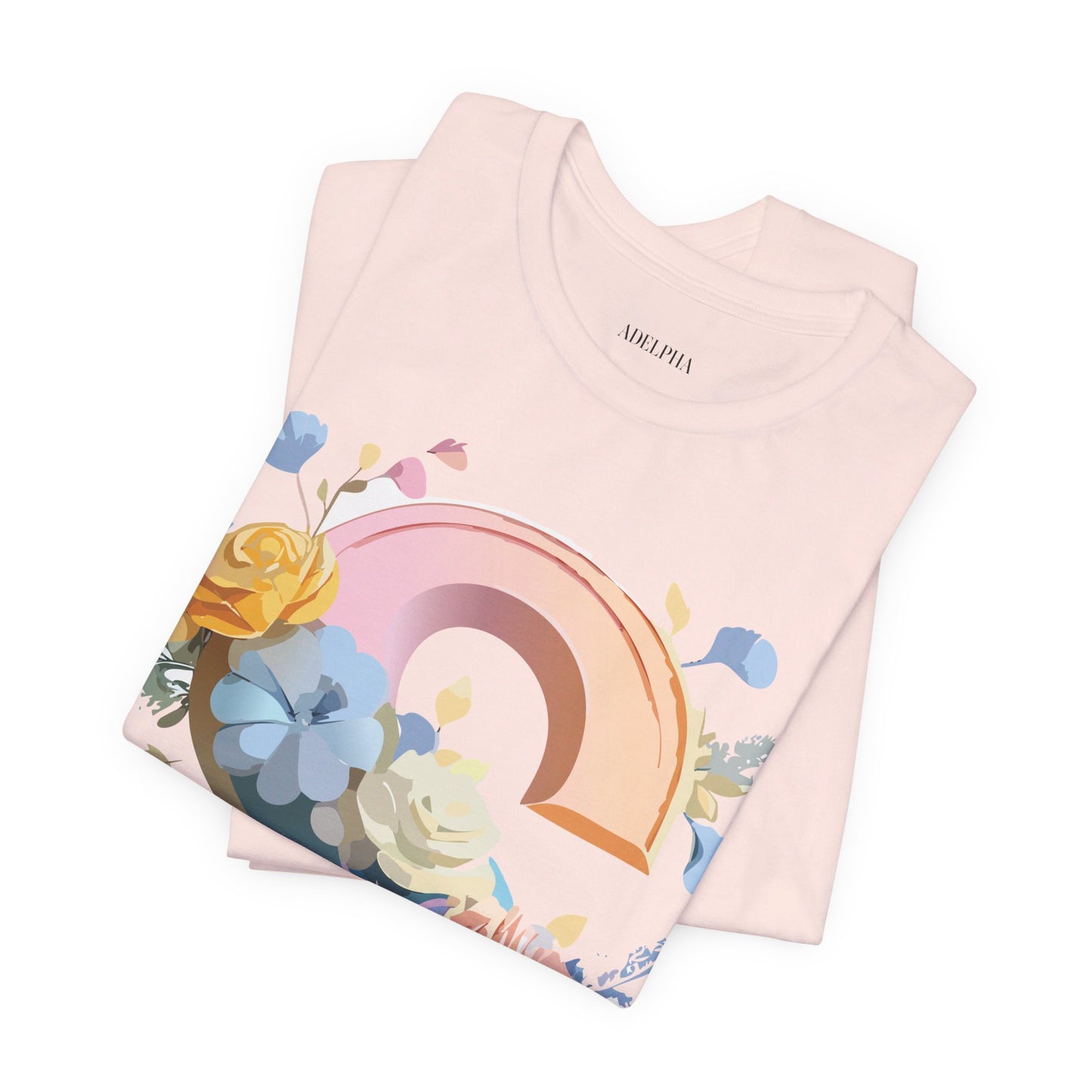 Natural Cotton Tee Shirt - Letters Collection - S Printify