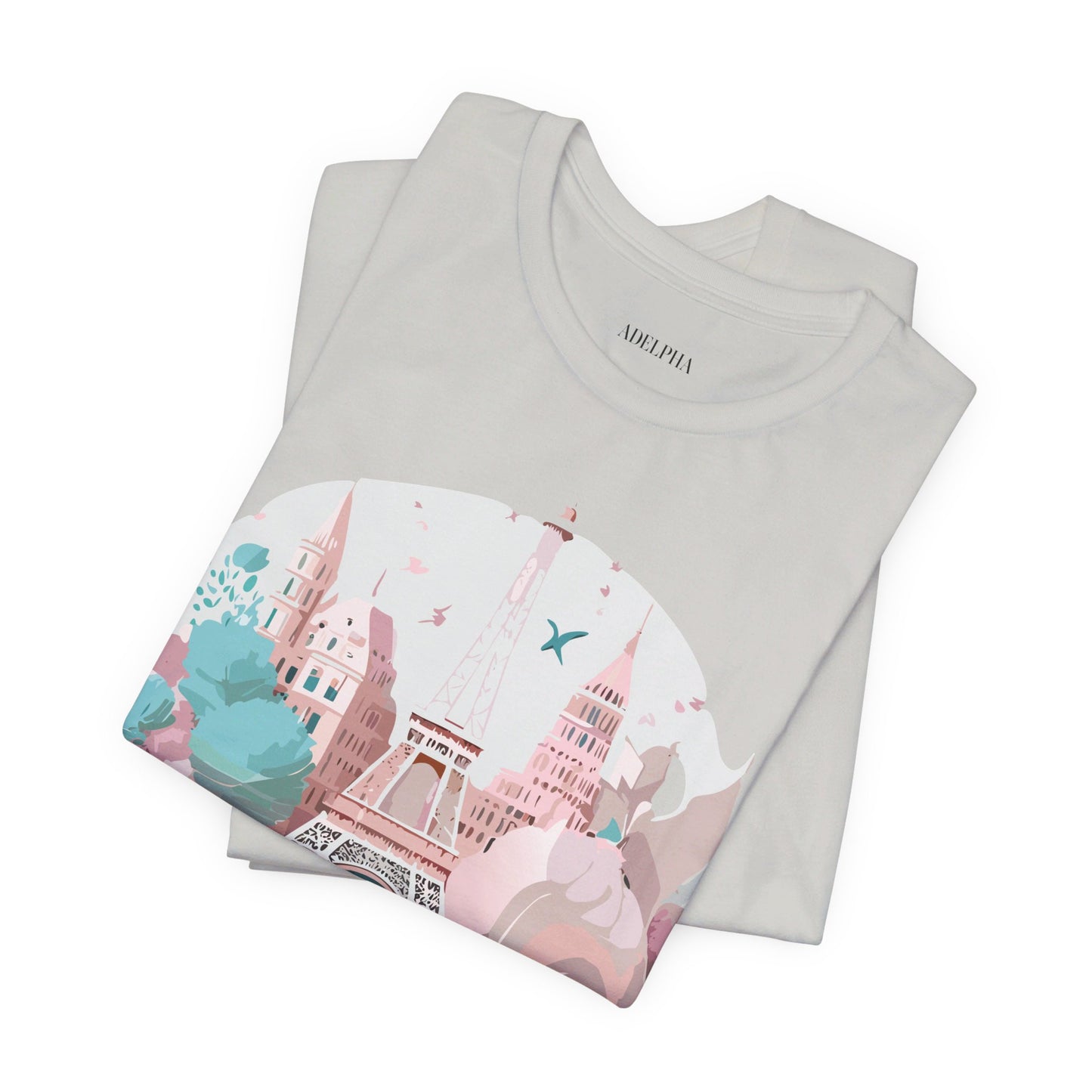 Natural Cotton Tee Shirt - Beautiful Places Collection - Paris Printify
