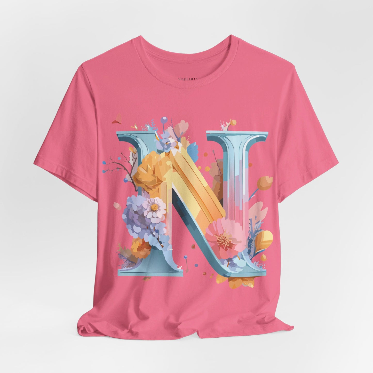 Natural Cotton Tee Shirt - Letters Collection - N Printify