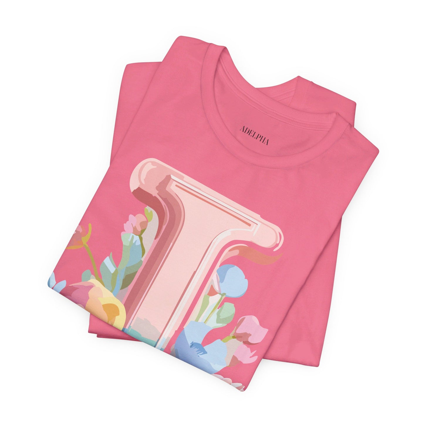 Natural Cotton Tee Shirt - Letters Collection - I Printify