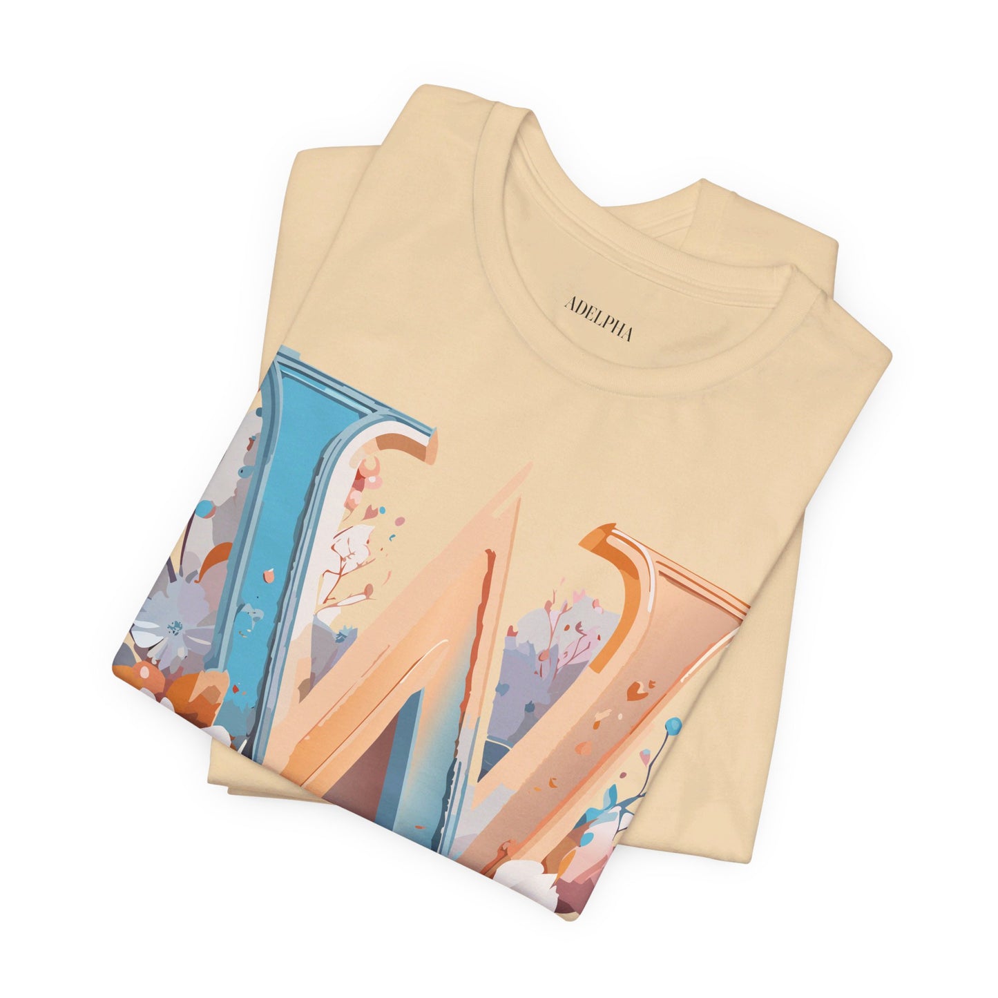 Natural Cotton Tee Shirt - Letters Collection - W Printify
