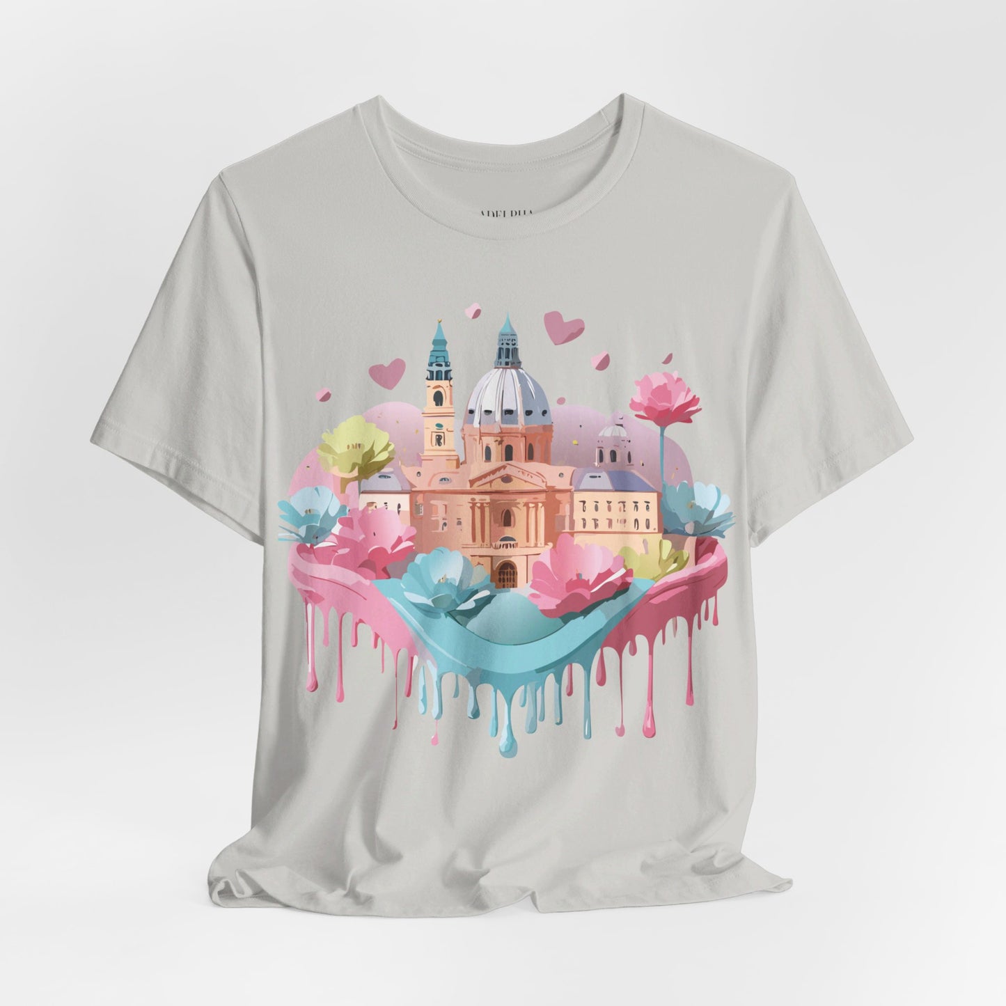 Natural Cotton Tee Shirt - Beautiful Places Collection - Prague Printify