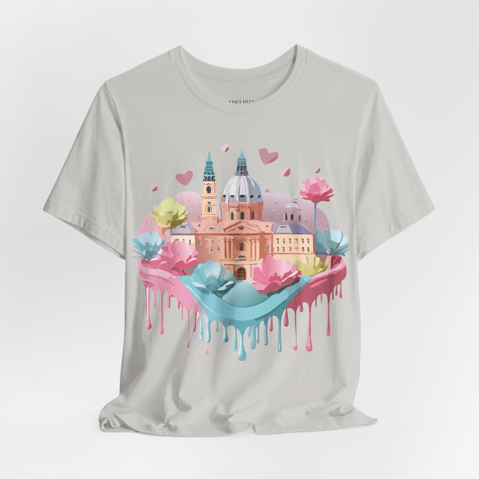 Natural Cotton Tee Shirt - Beautiful Places Collection - Prague Printify