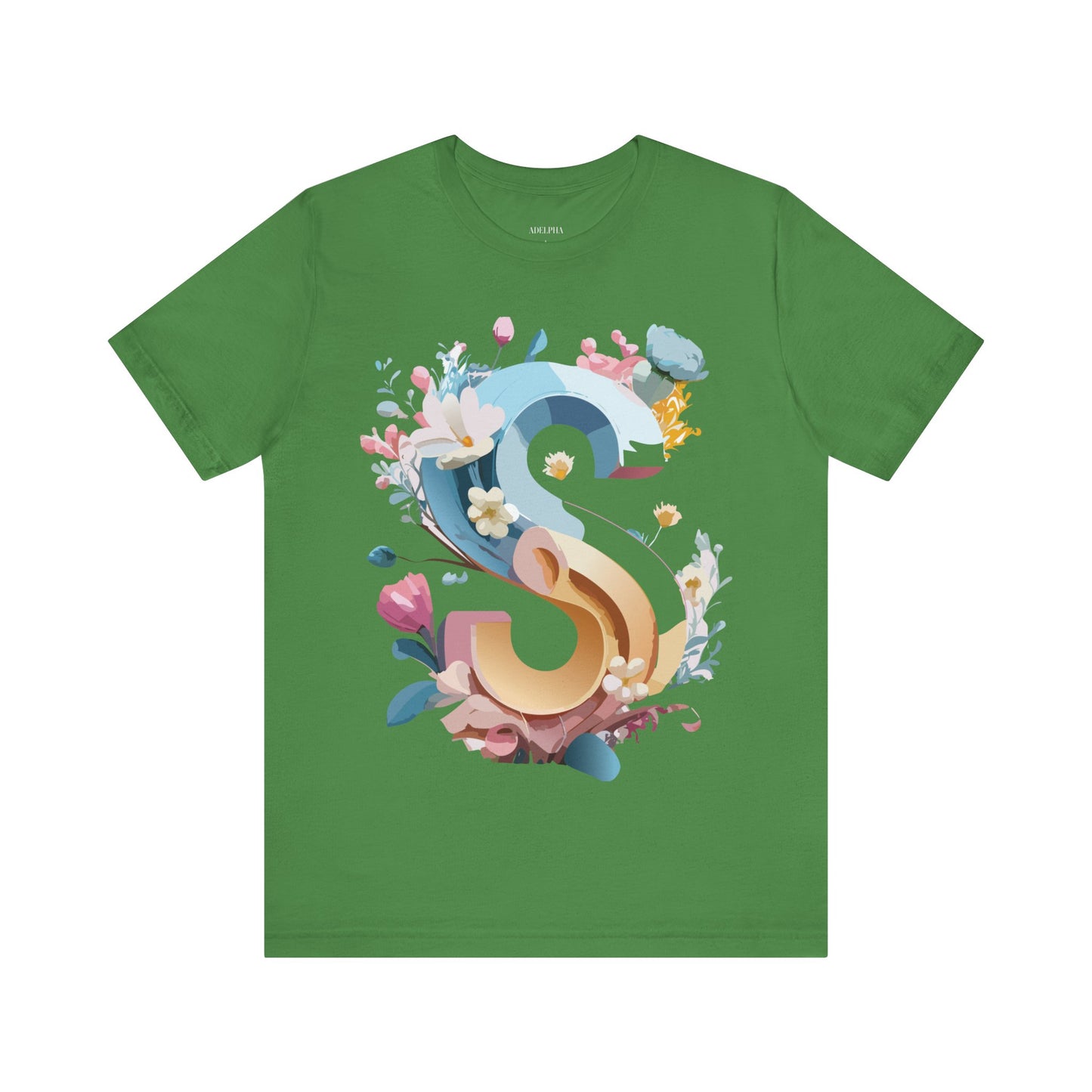 Natural Cotton Tee Shirt - Letters Collection - S Printify