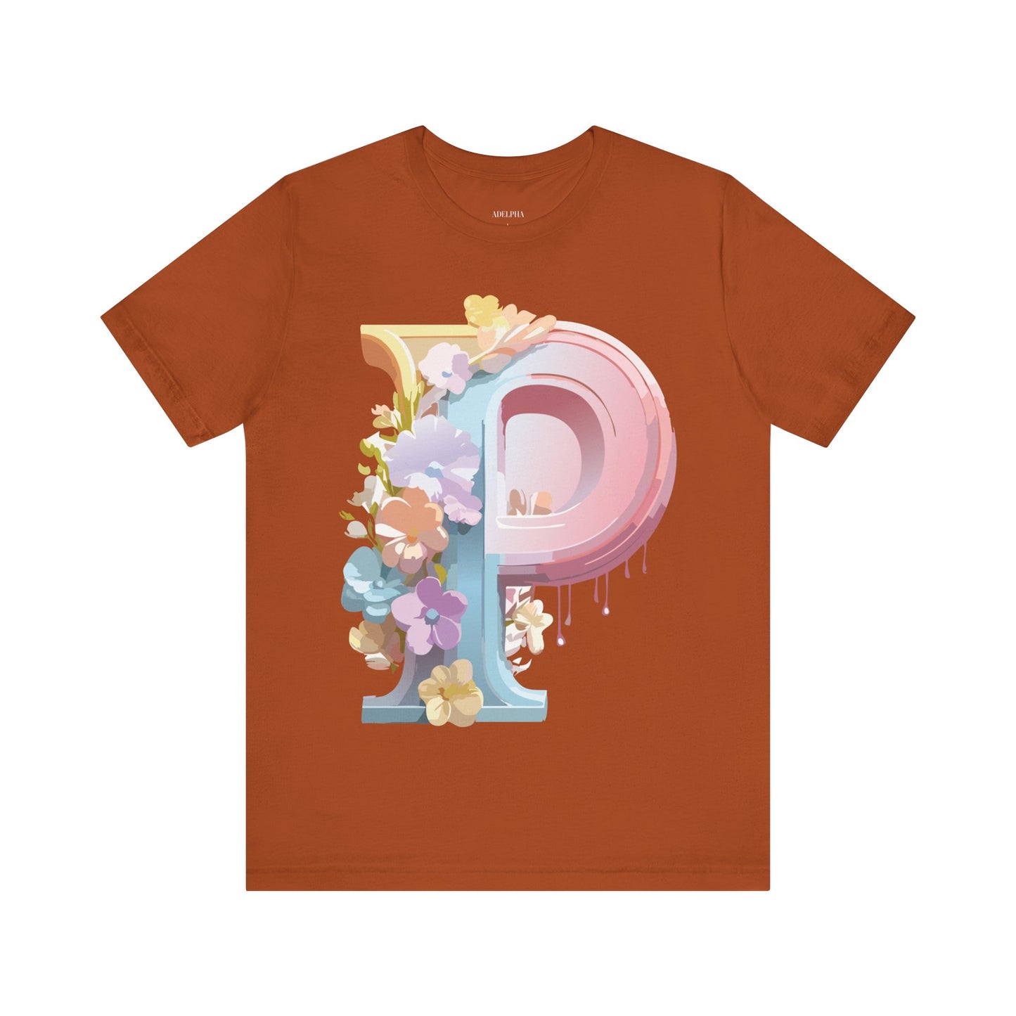 Natural Cotton Tee Shirt - Letters Collection - P Printify