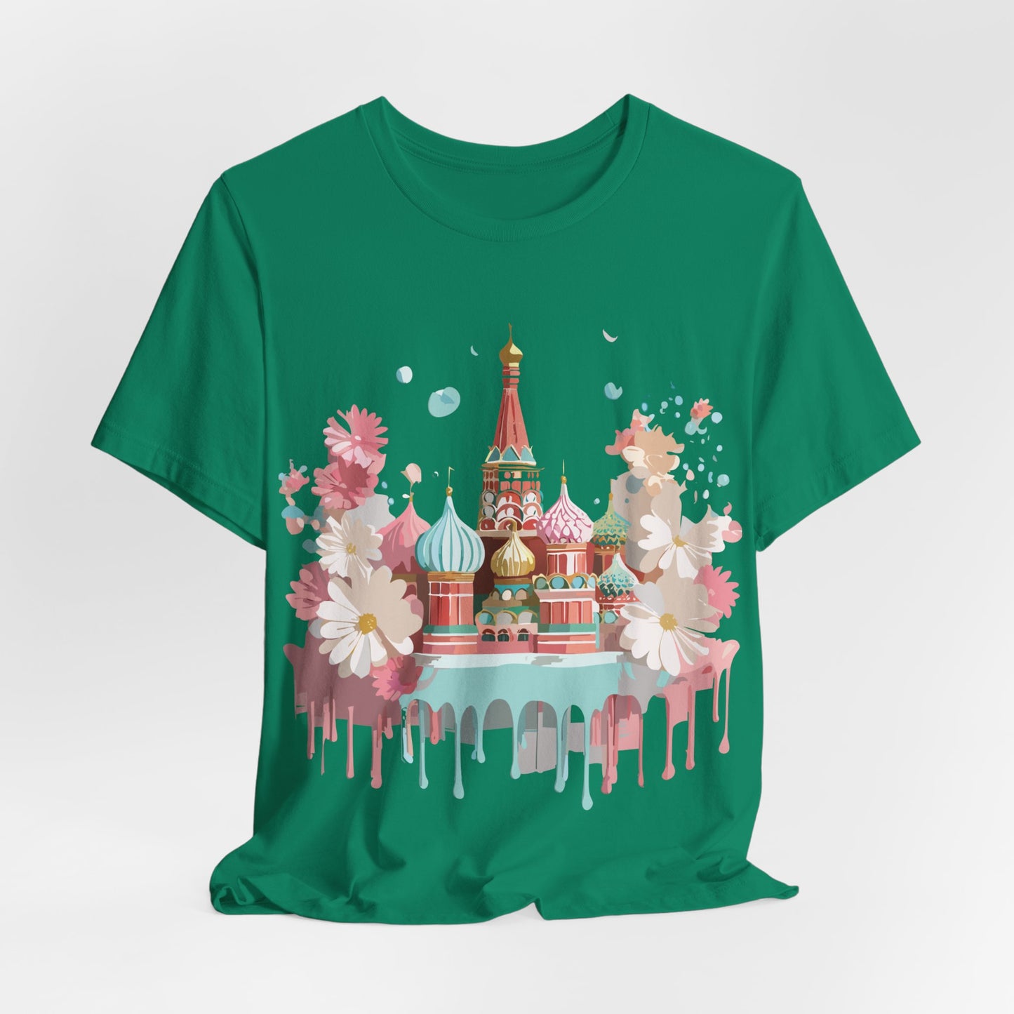 Natural Cotton Tee Shirt - Beautiful Places Collection - Moscow Printify