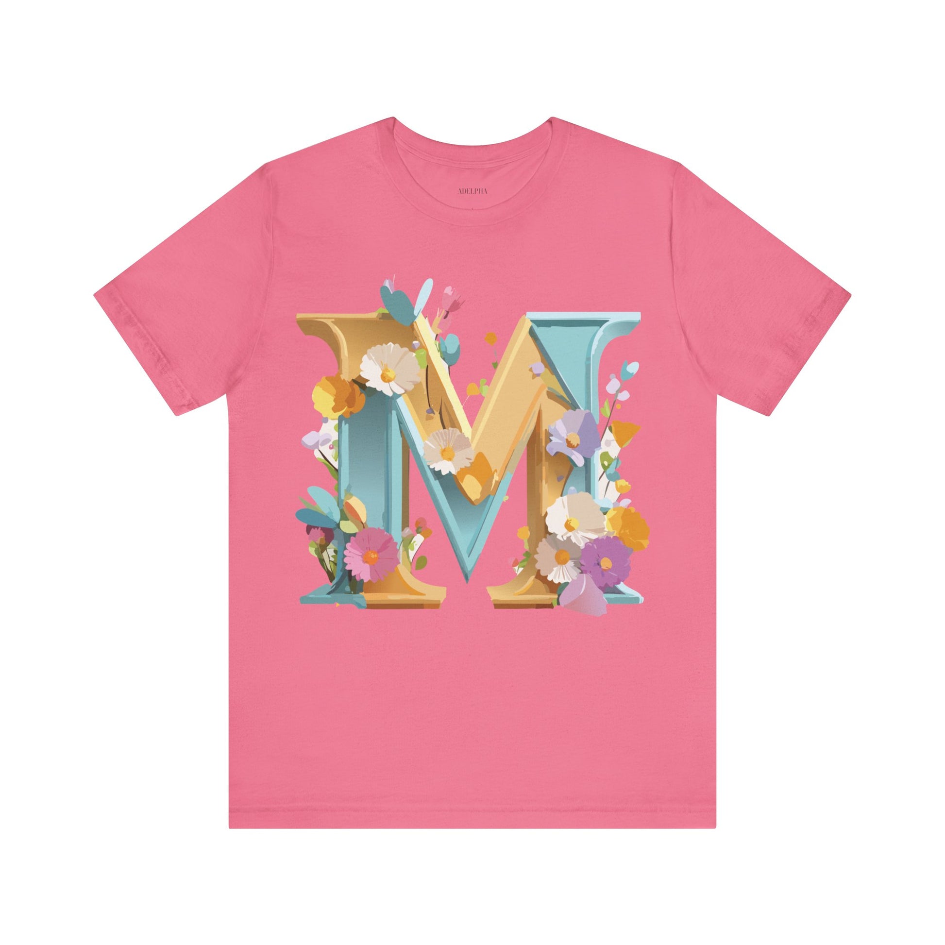 Natural Cotton Tee Shirt - Letters Collection - M Printify