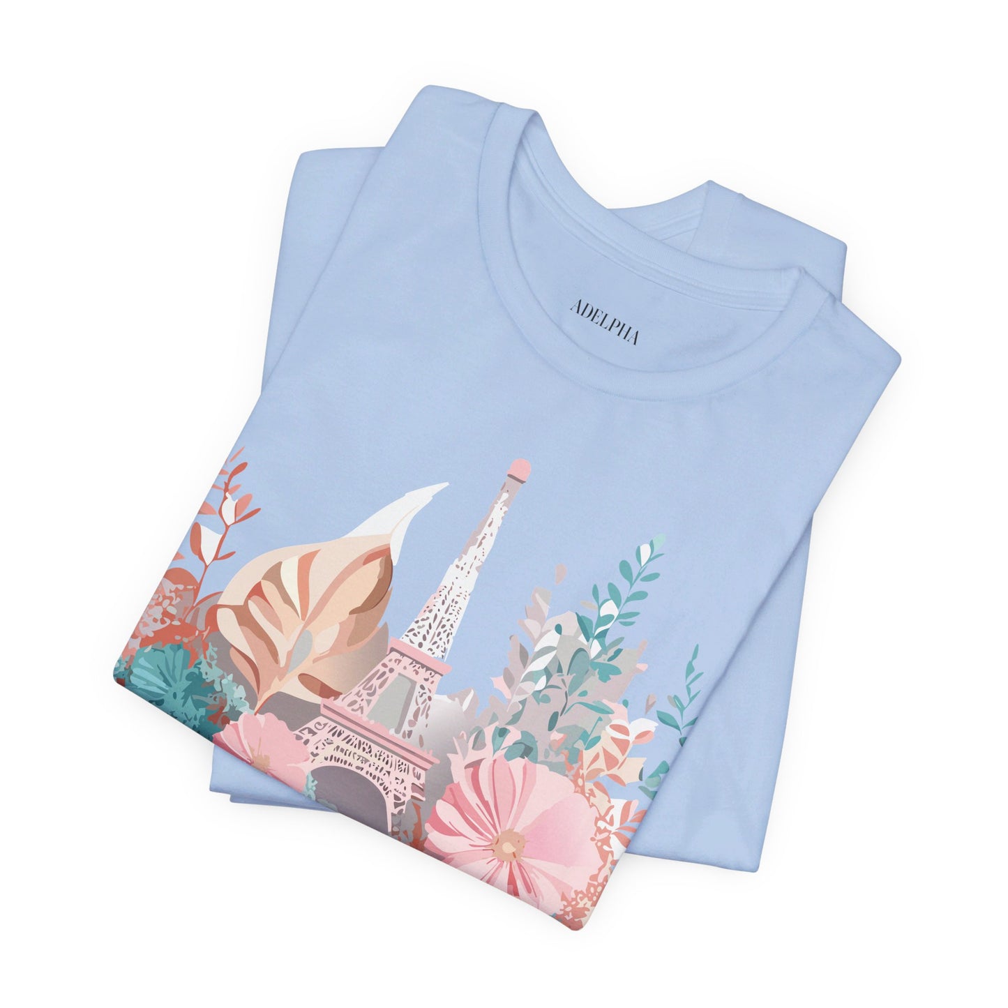 Natural Cotton Tee Shirt - Beautiful Places Collection - Paris Printify