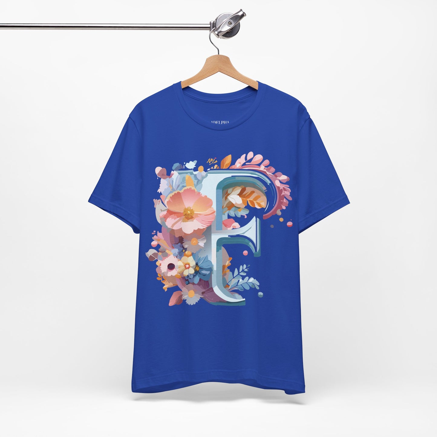 Natural Cotton Tee Shirt - Letters Collection - F Printify