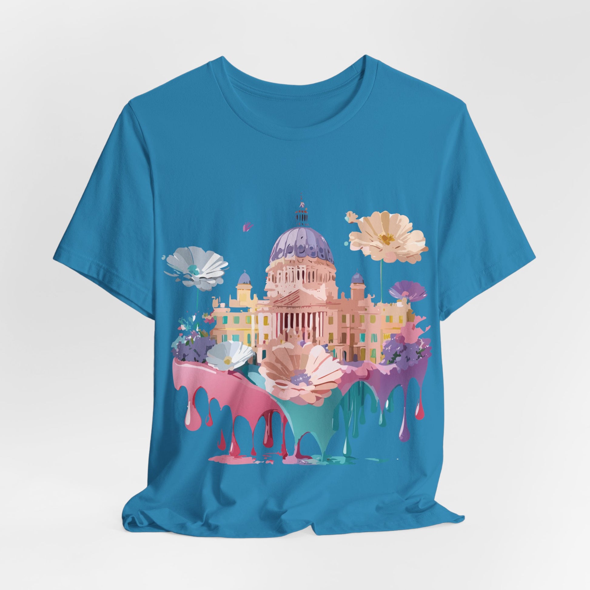 Natural Cotton Tee Shirt - Beautiful Places Collection - Madrid Printify
