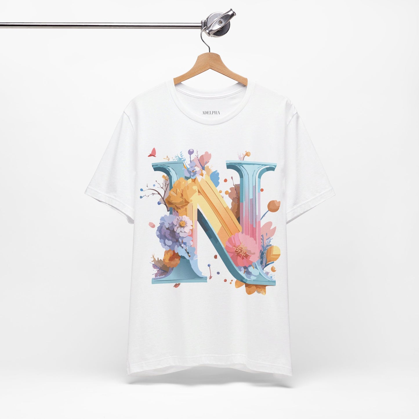 Natural Cotton Tee Shirt - Letters Collection - N Printify
