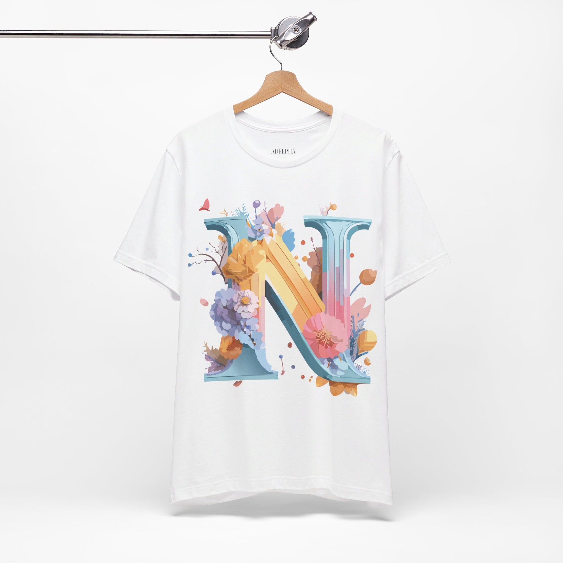 Natural Cotton Tee Shirt - Letters Collection - N Printify