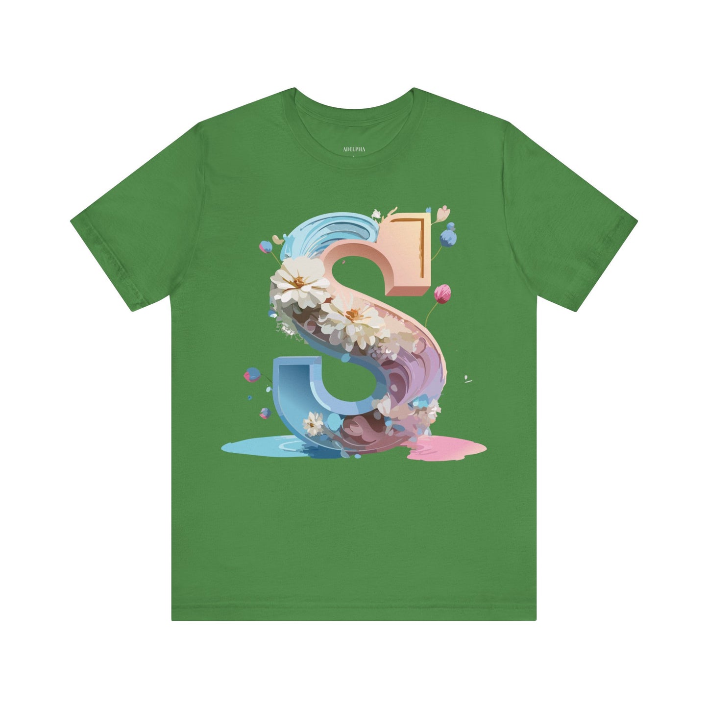 Natural Cotton Tee Shirt - Letters Collection - S Printify
