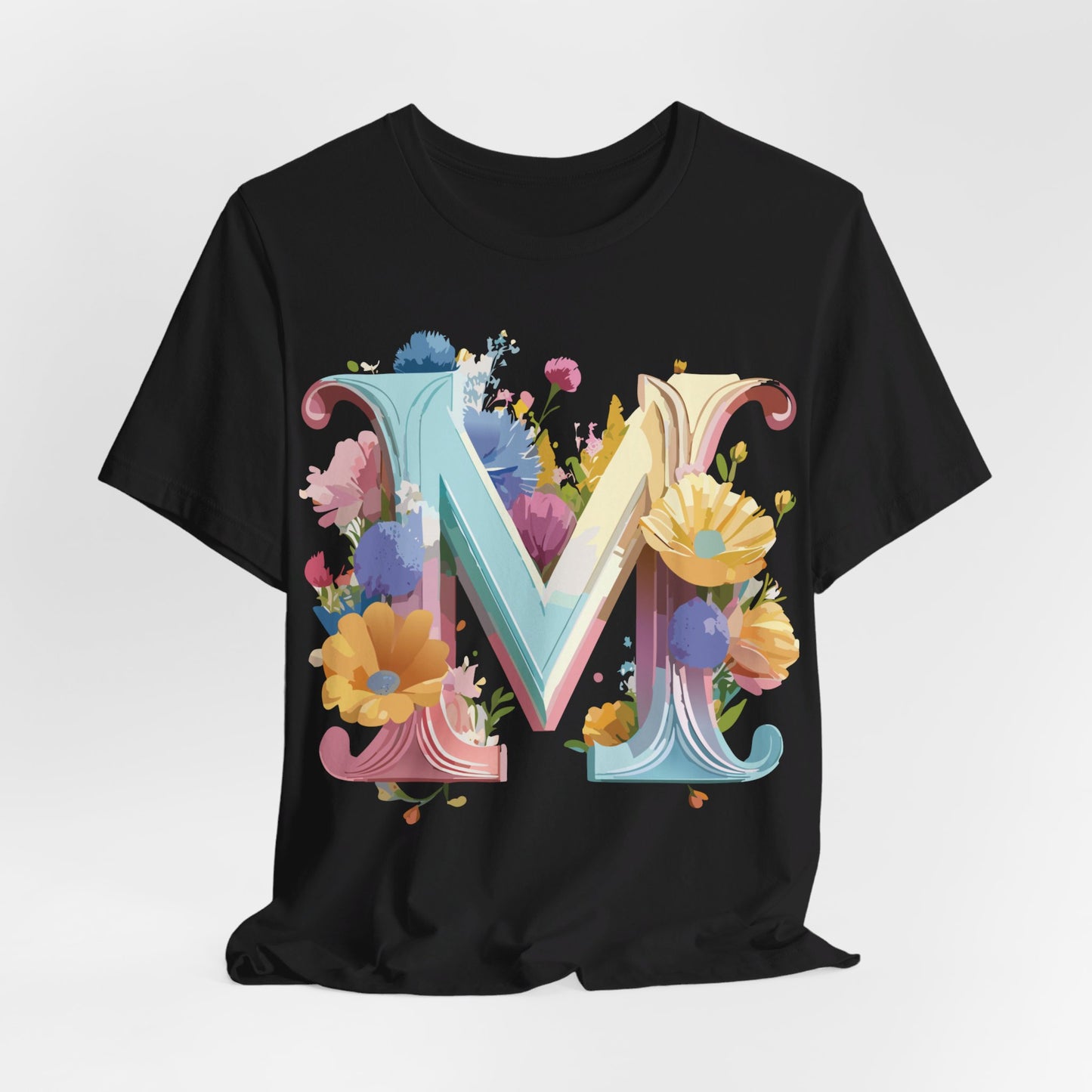 Natural Cotton Tee Shirt - Letters Collection - M Printify