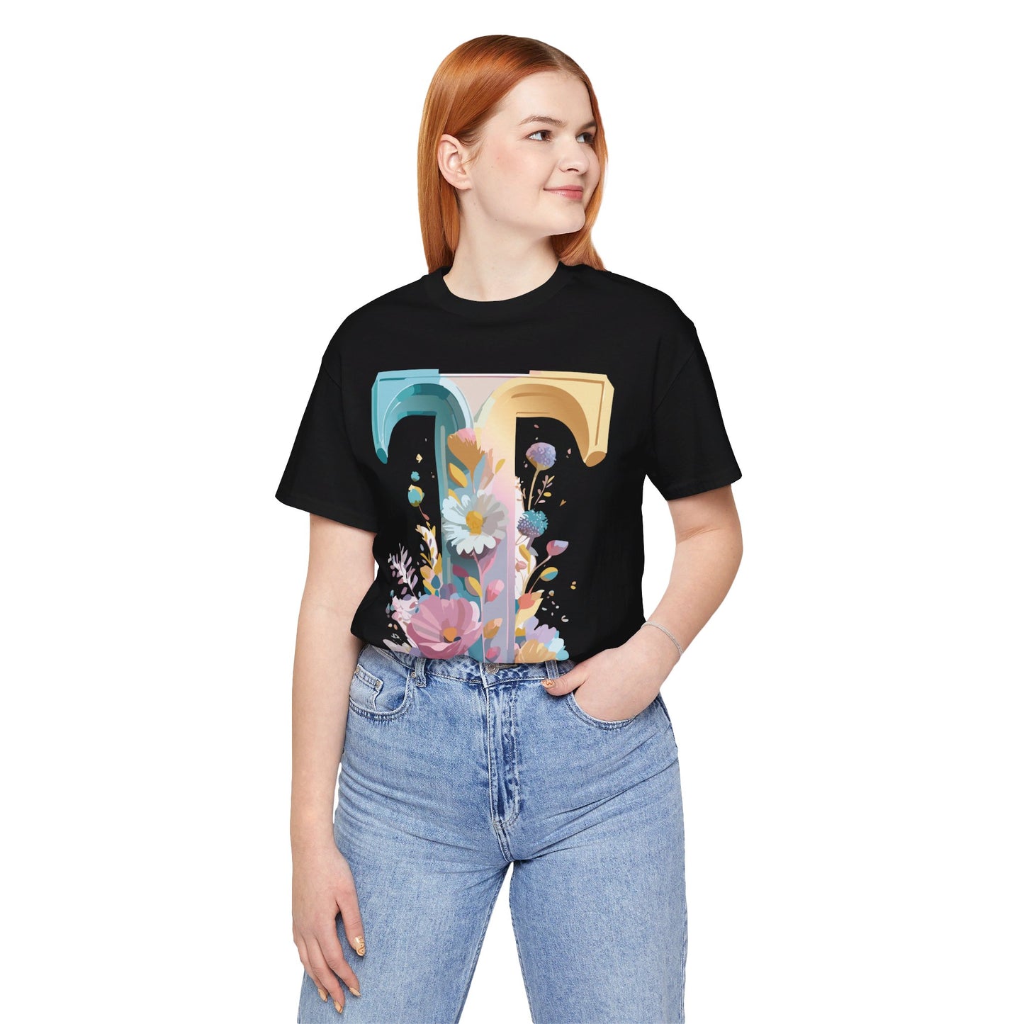 Natural Cotton Tee Shirt - Letters Collection - T Printify
