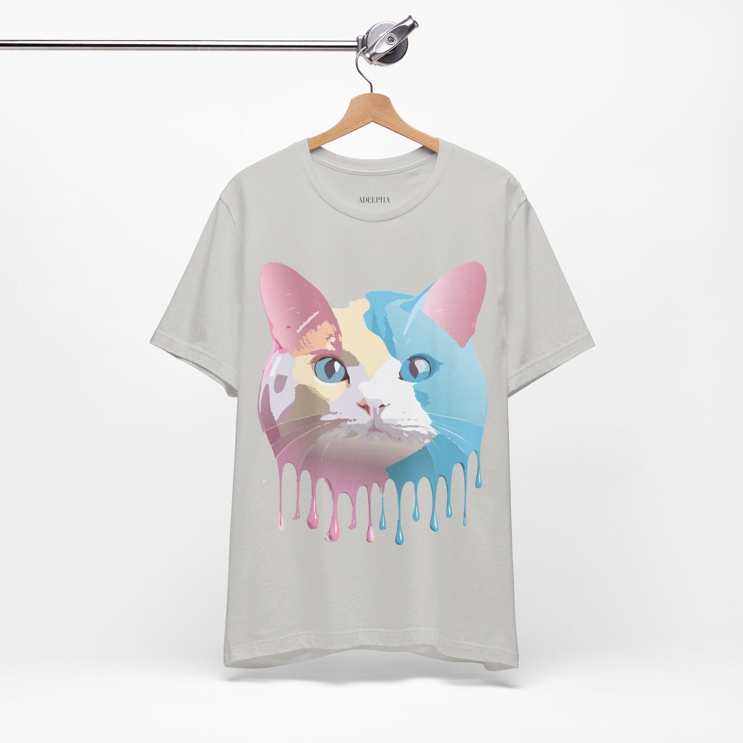 Natural Cotton Tee Shirt with Cat Printify