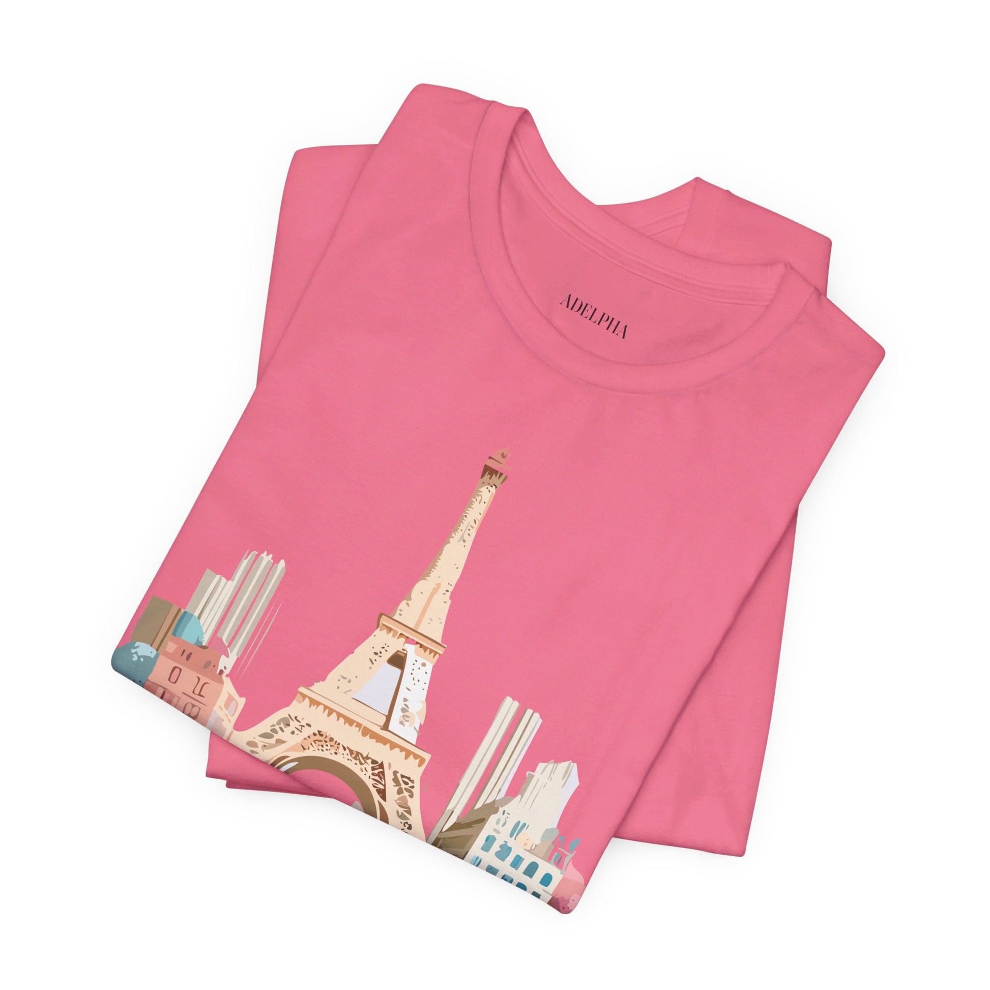 Natural Cotton Tee Shirt - Beautiful Places Collection - Paris Printify