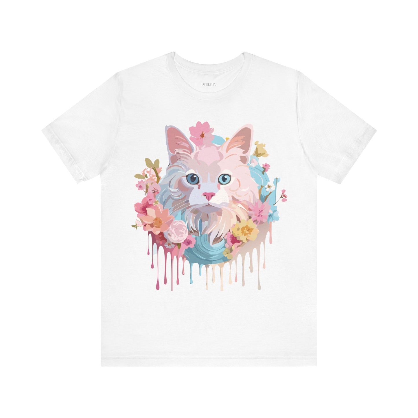 Natural Cotton Tee Shirt with Cat Printify