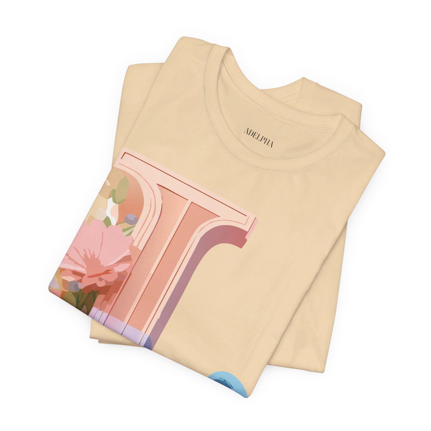 Natural Cotton Tee Shirt - Letters Collection - L Printify