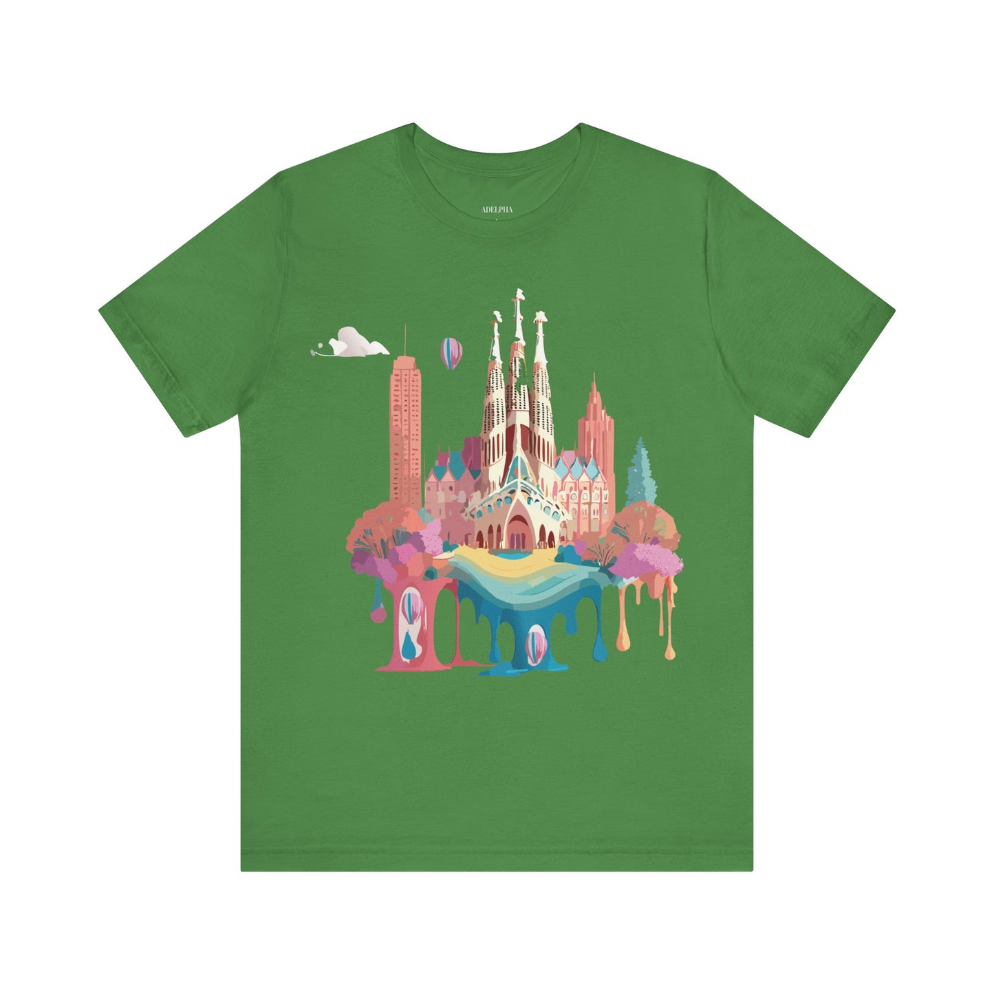 Natural Cotton Tee Shirt - Beautiful Places Collection - Barcelona Printify