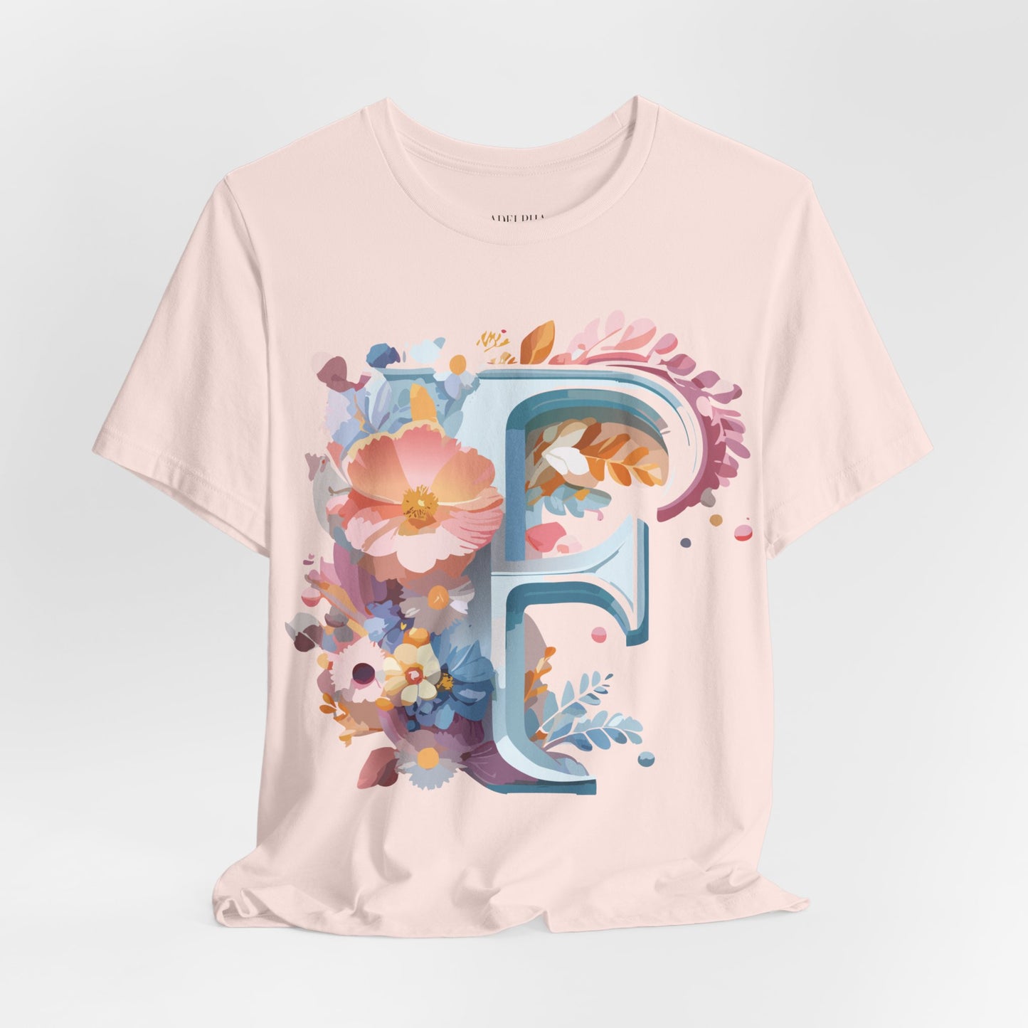 Natural Cotton Tee Shirt - Letters Collection - F Printify