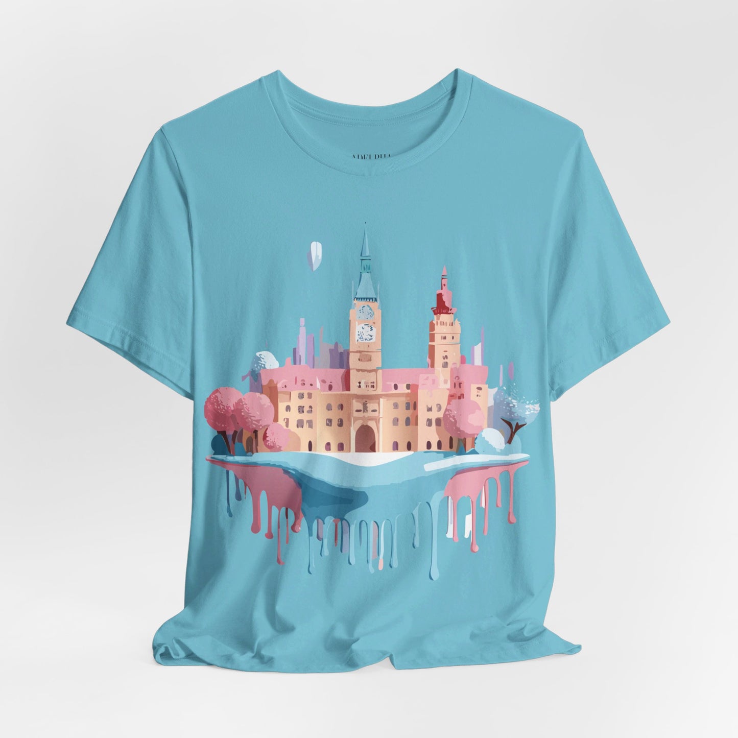 Natural Cotton Tee Shirt - Beautiful Places Collection - Prague Printify