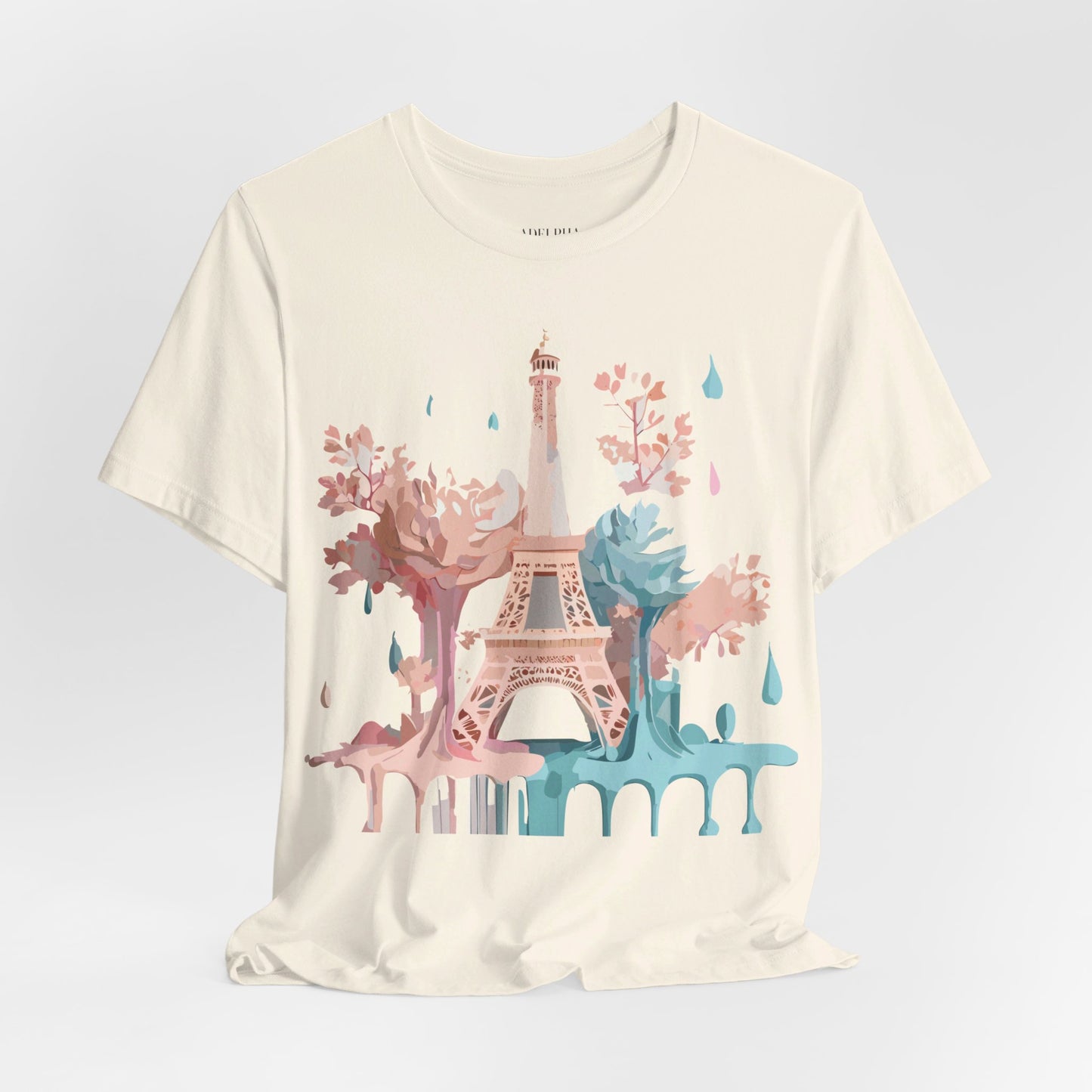 Natural Cotton Tee Shirt - Beautiful Places Collection - Paris Printify
