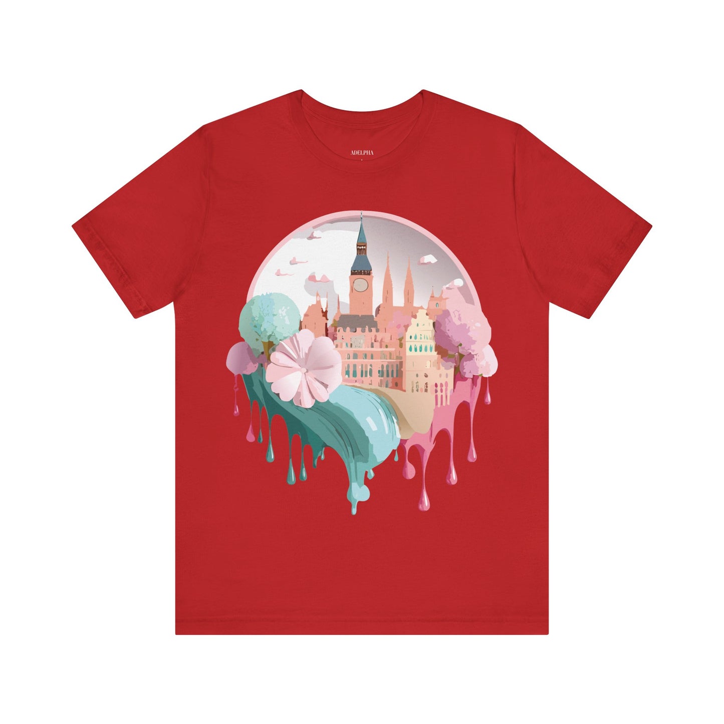 Natural Cotton Tee Shirt - Beautiful Places Collection - Prague Printify