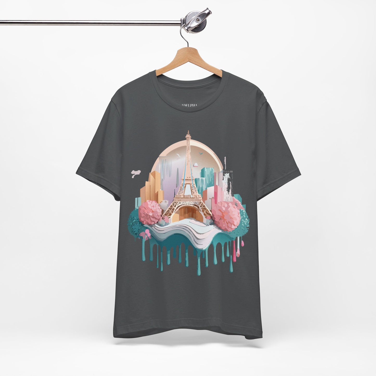 Natural Cotton Tee Shirt - Beautiful Places Collection - Paris Printify