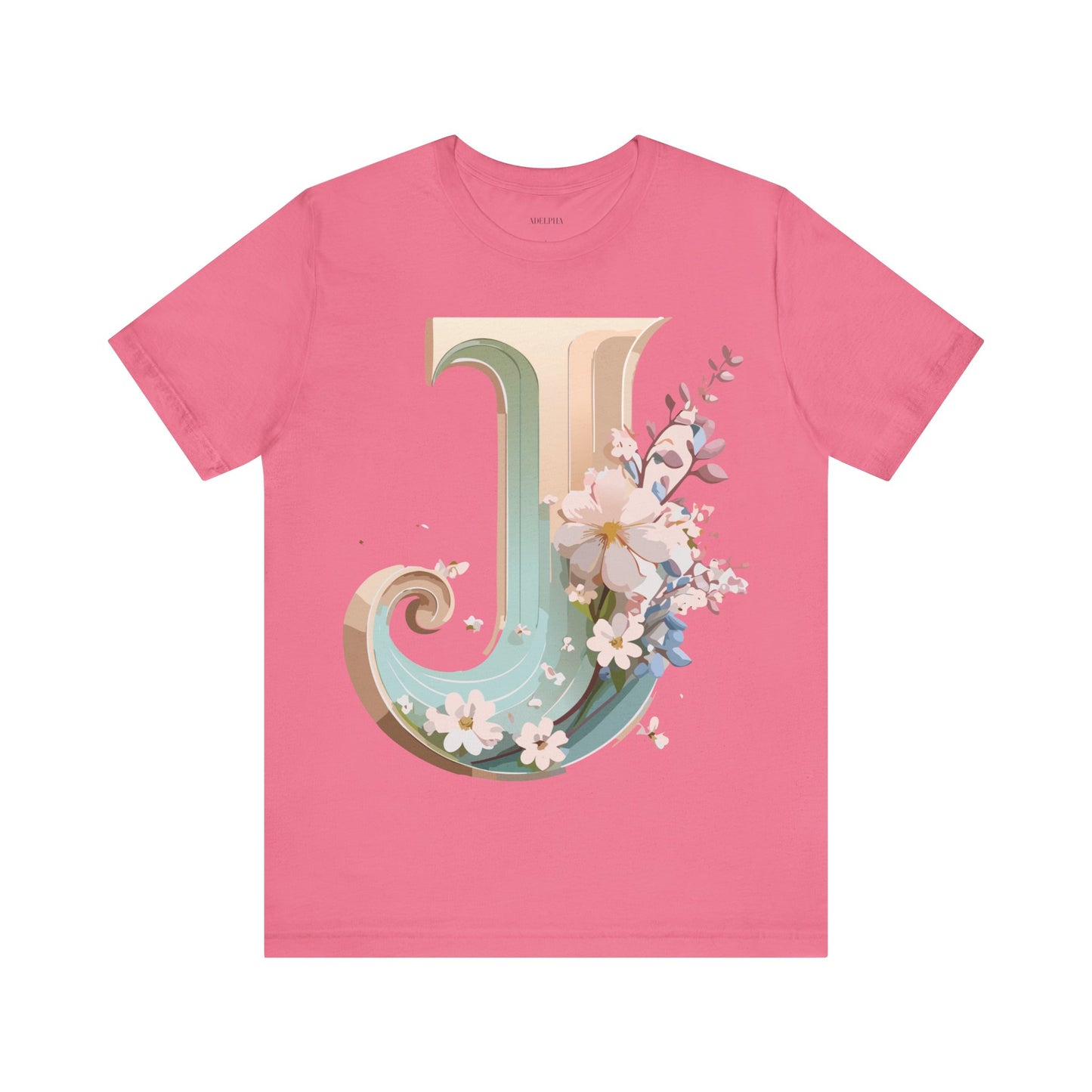Natural Cotton Tee Shirt - Letters Collection - J Printify