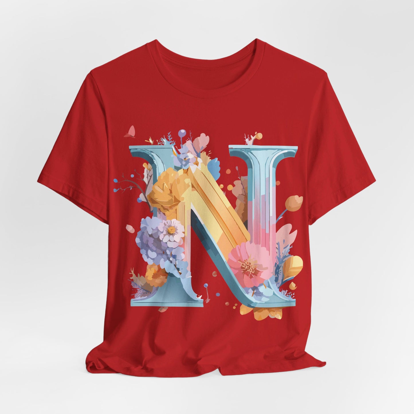 Natural Cotton Tee Shirt - Letters Collection - N Printify