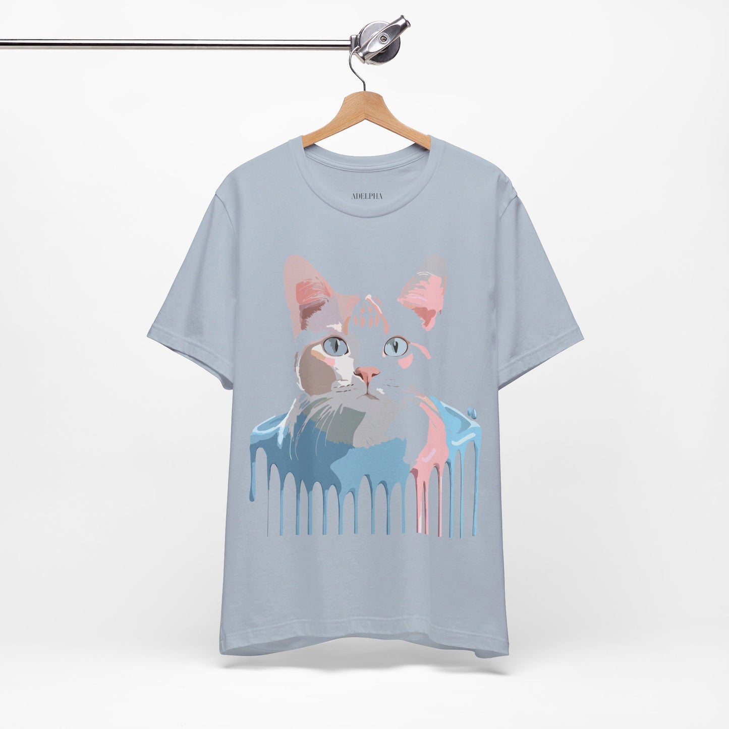 Natural Cotton Tee Shirt with Cat Printify