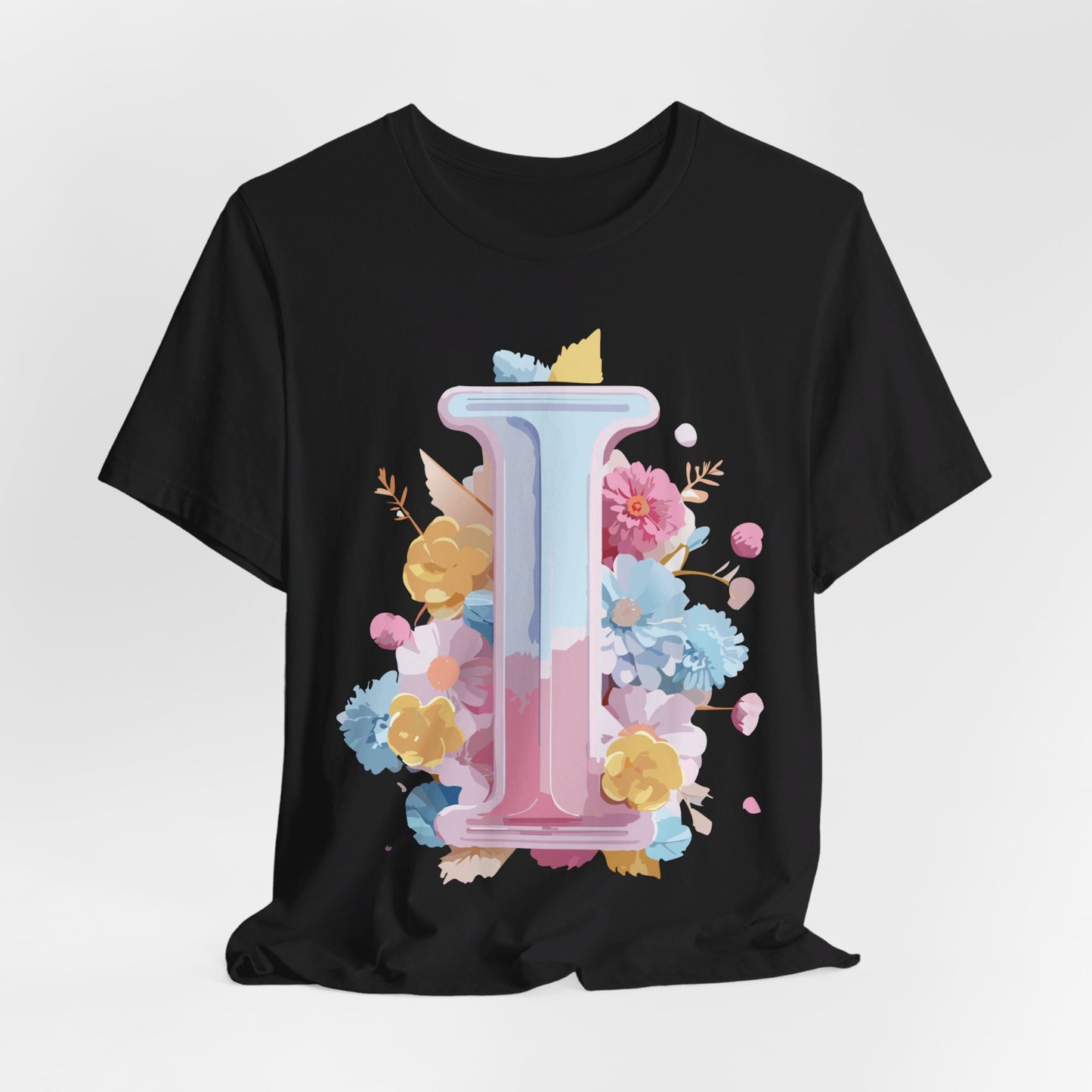 Natural Cotton Tee Shirt - Letters Collection - I Printify