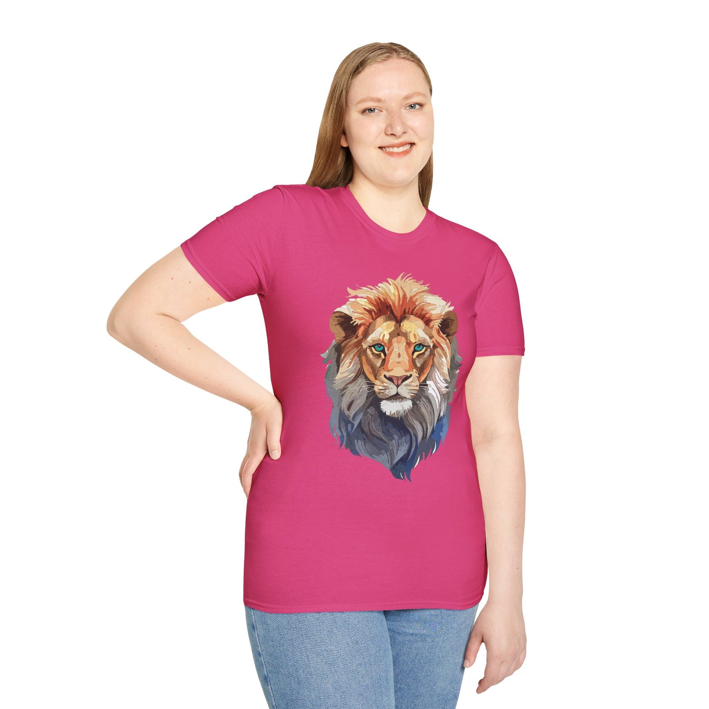 Lion Shirt, Shirt with Lion, Floral Lion Tee, Shirt with Animals