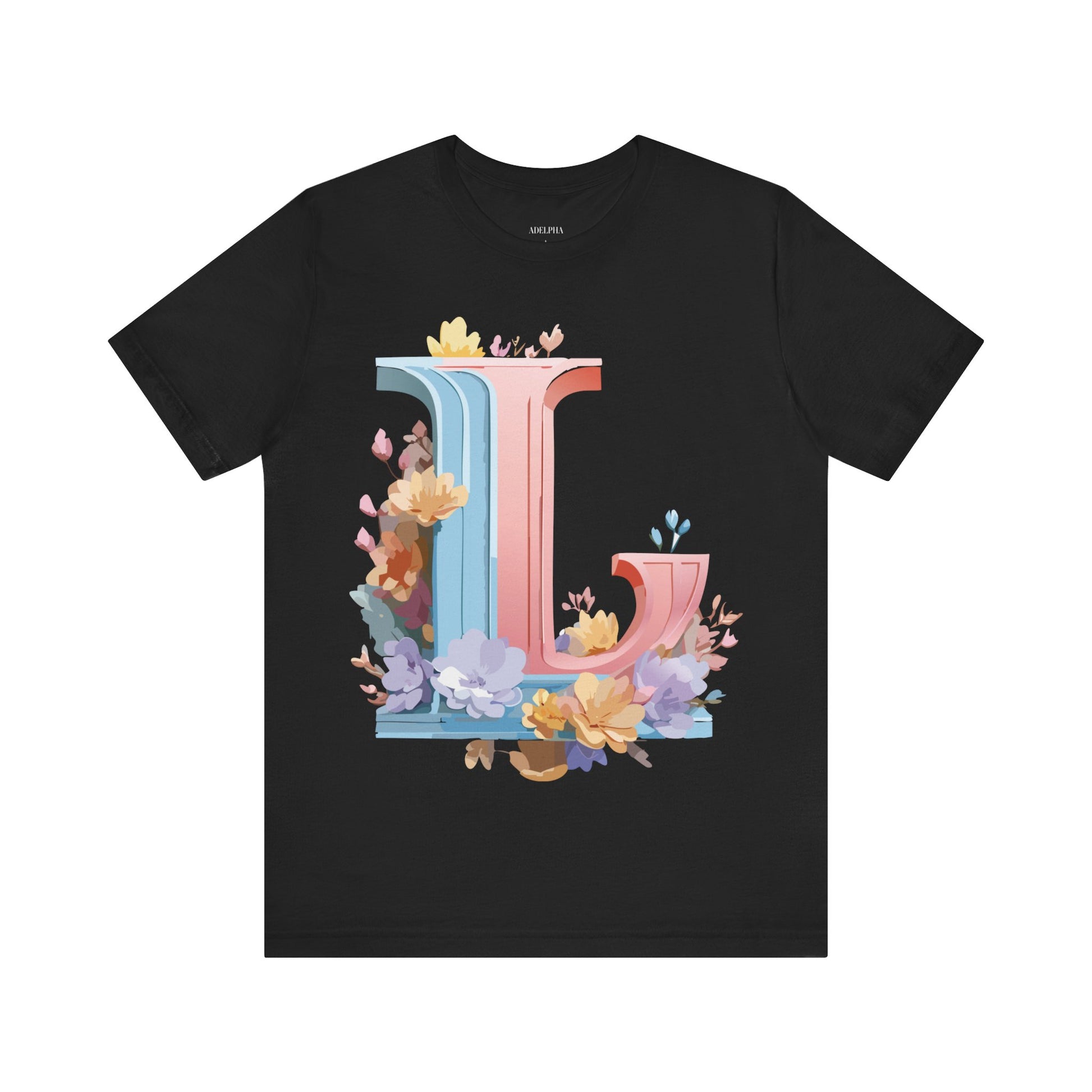 Natural Cotton Tee Shirt - Letters Collection - L Printify