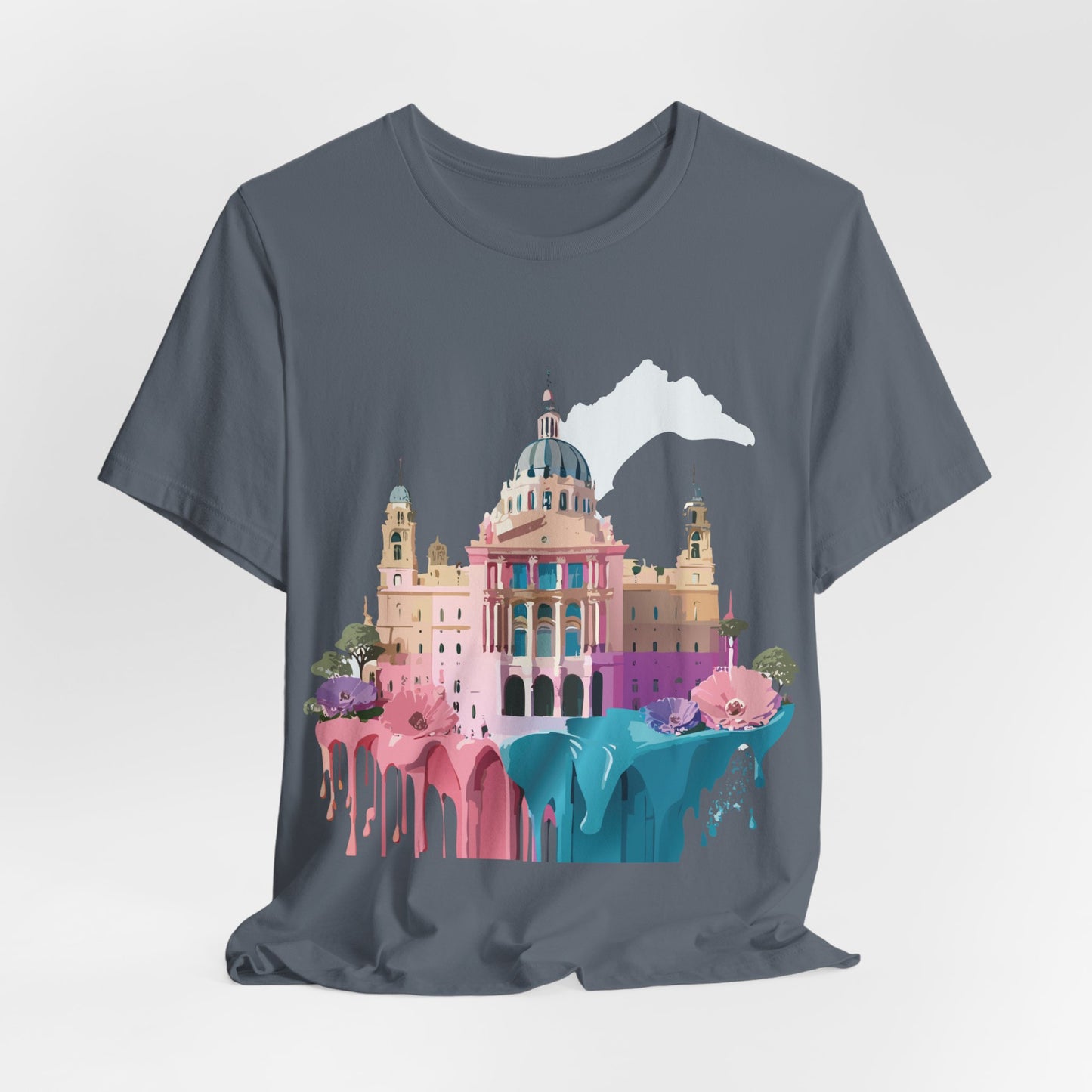 Natural Cotton Tee Shirt - Beautiful Places Collection - Madrid Printify