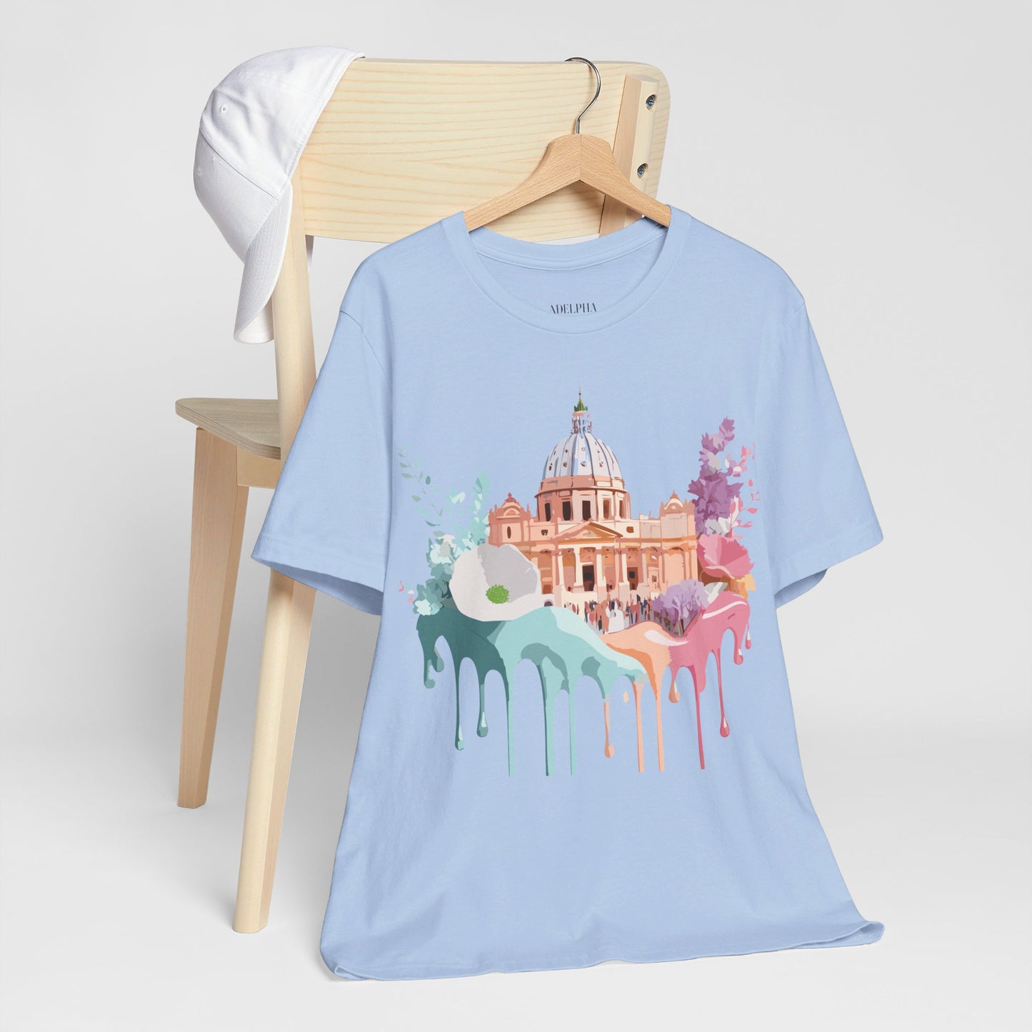 Natural Cotton Tee Shirt - Beautiful Places Collection - Rome Printify