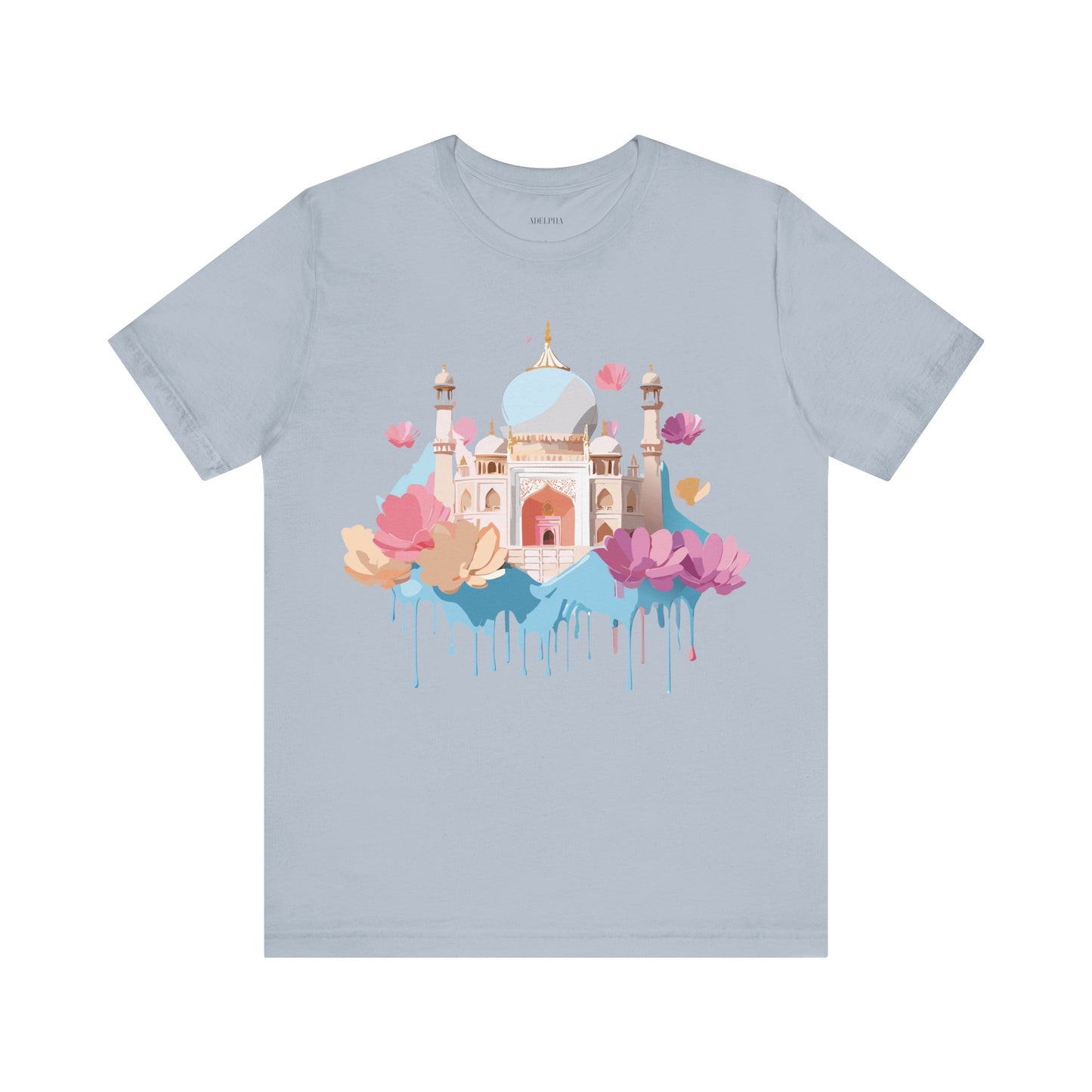Natural Cotton Tee Shirt - Taj Mahal, India Printify