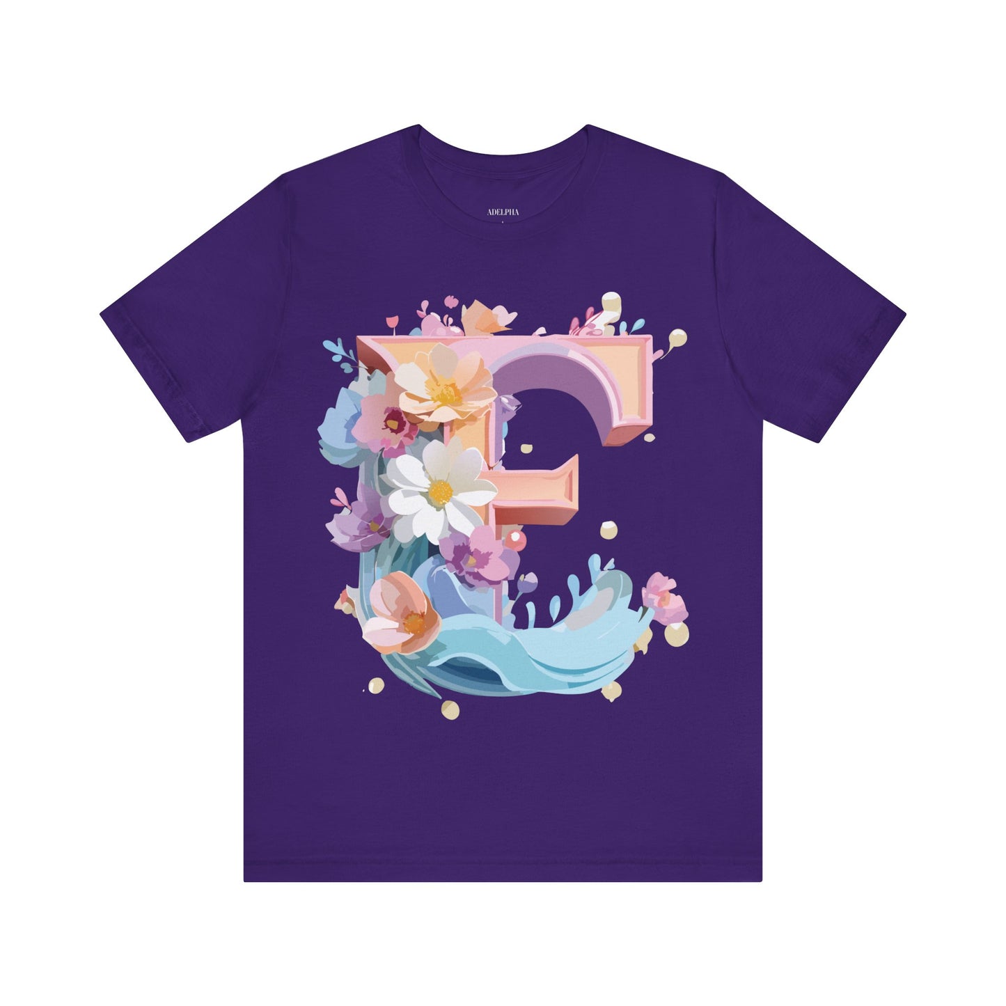 Natural Cotton Tee Shirt - Letters Collection - E Printify