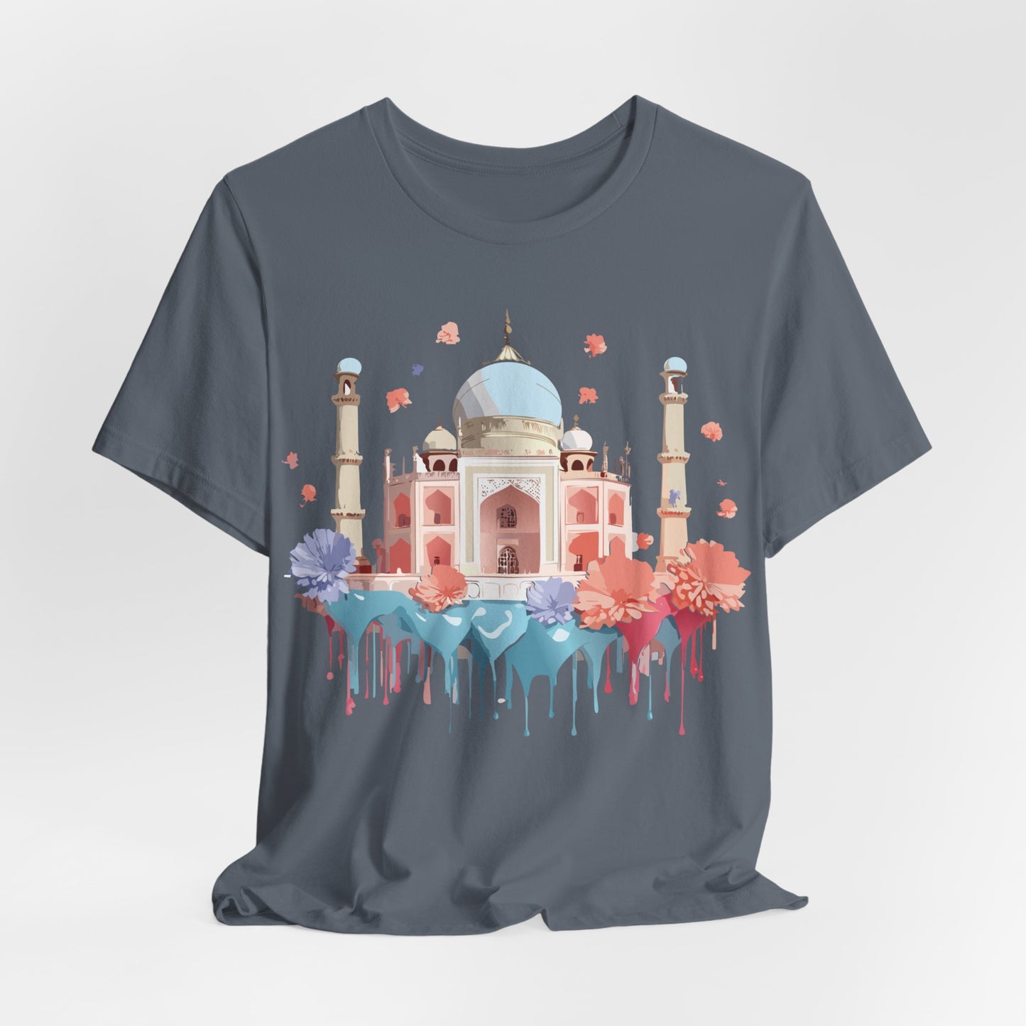 Natural Cotton Tee Shirt - Taj Mahal, India Printify