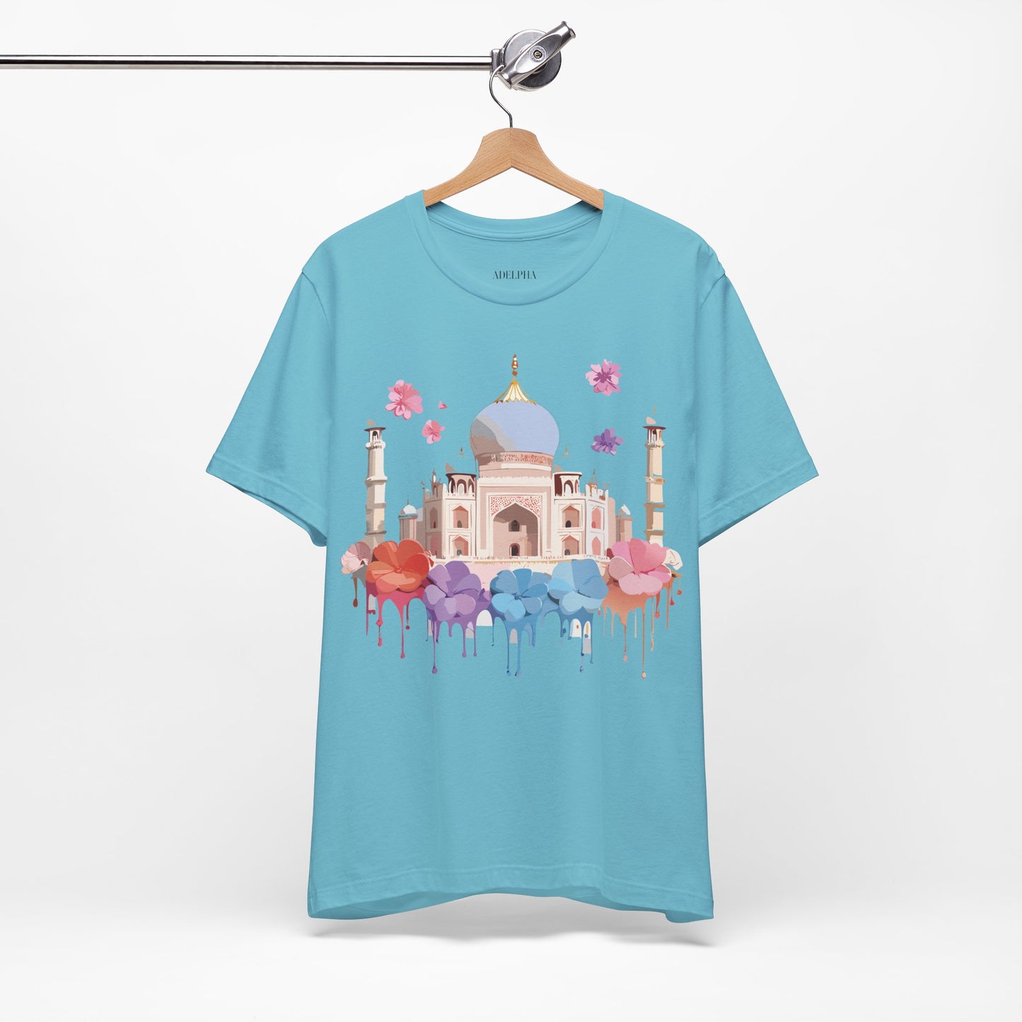 Natural Cotton Tee Shirt - Taj Mahal, India Printify