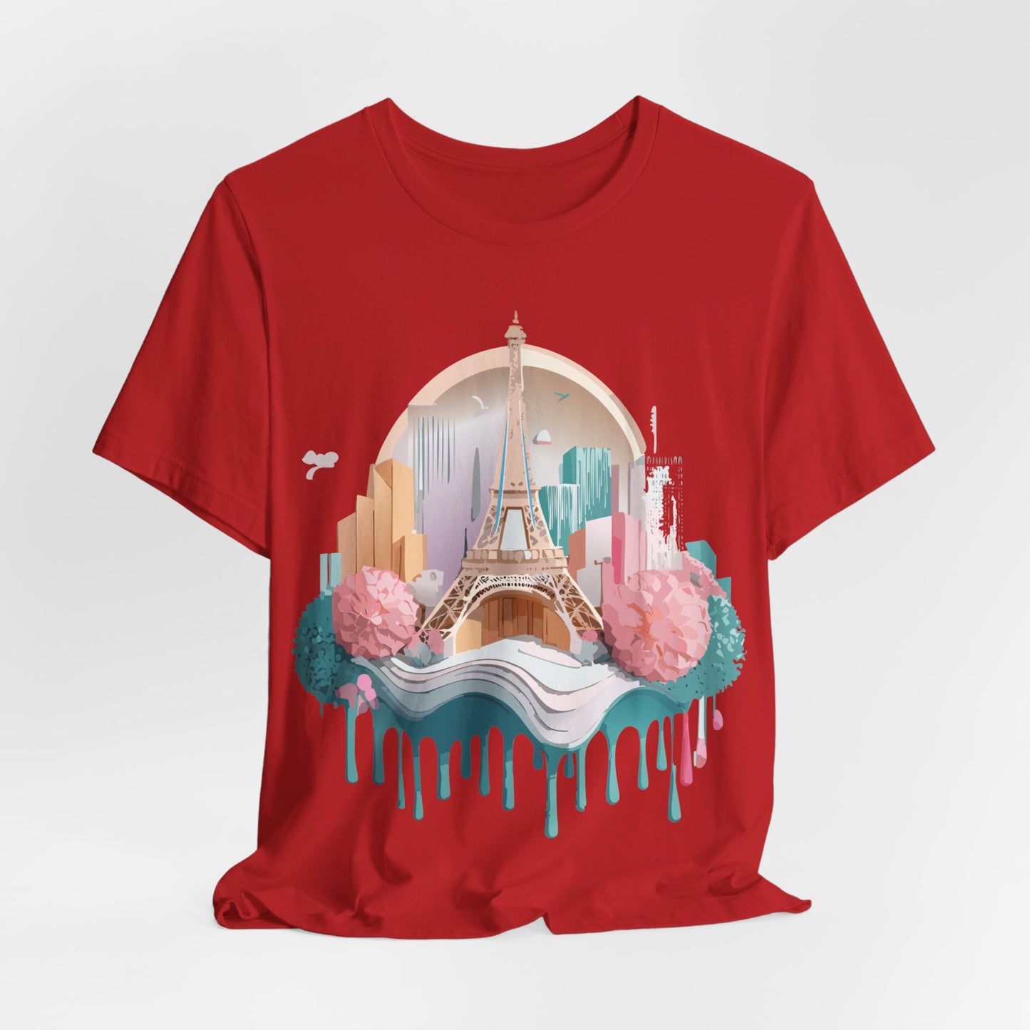 Natural Cotton Tee Shirt - Beautiful Places Collection - Paris Printify