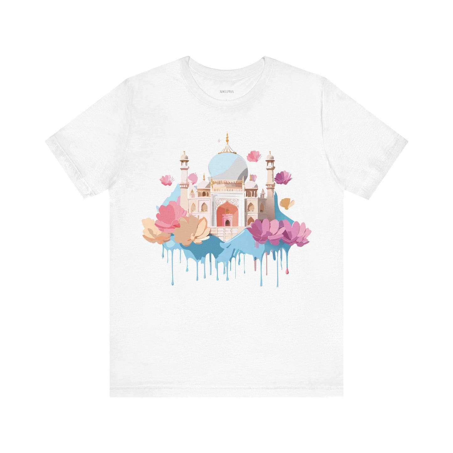 Natural Cotton Tee Shirt - Taj Mahal, India Printify