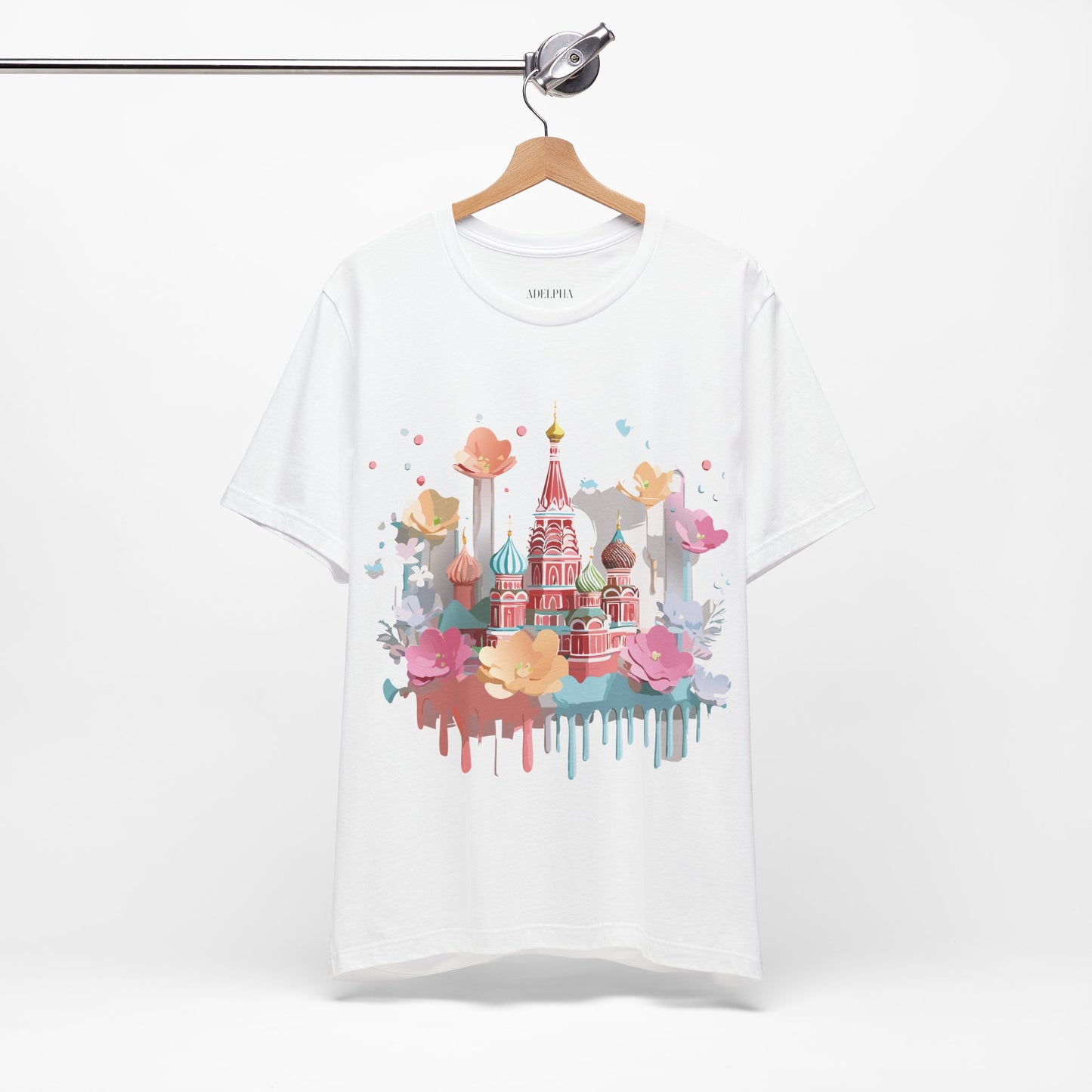 Natural Cotton Tee Shirt - Beautiful Places Collection - Moscow Printify