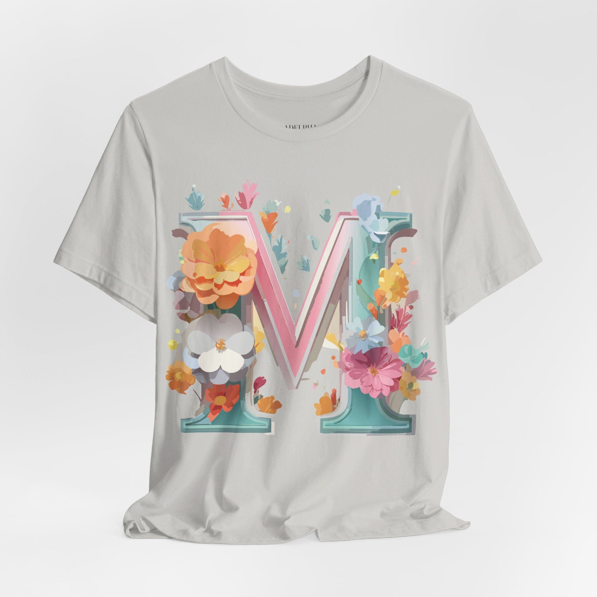 Natural Cotton Tee Shirt - Letters Collection - M Printify